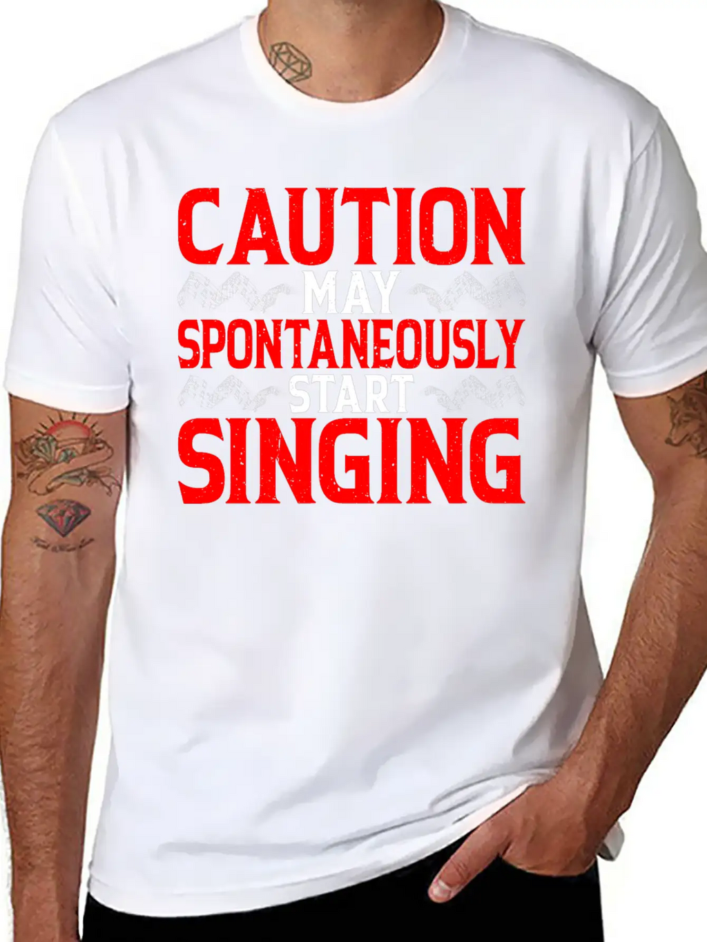 Caution, May Spontaneously Start Singing 4 Modern Fit Casual T-Shirt – Clean And Versatile Design