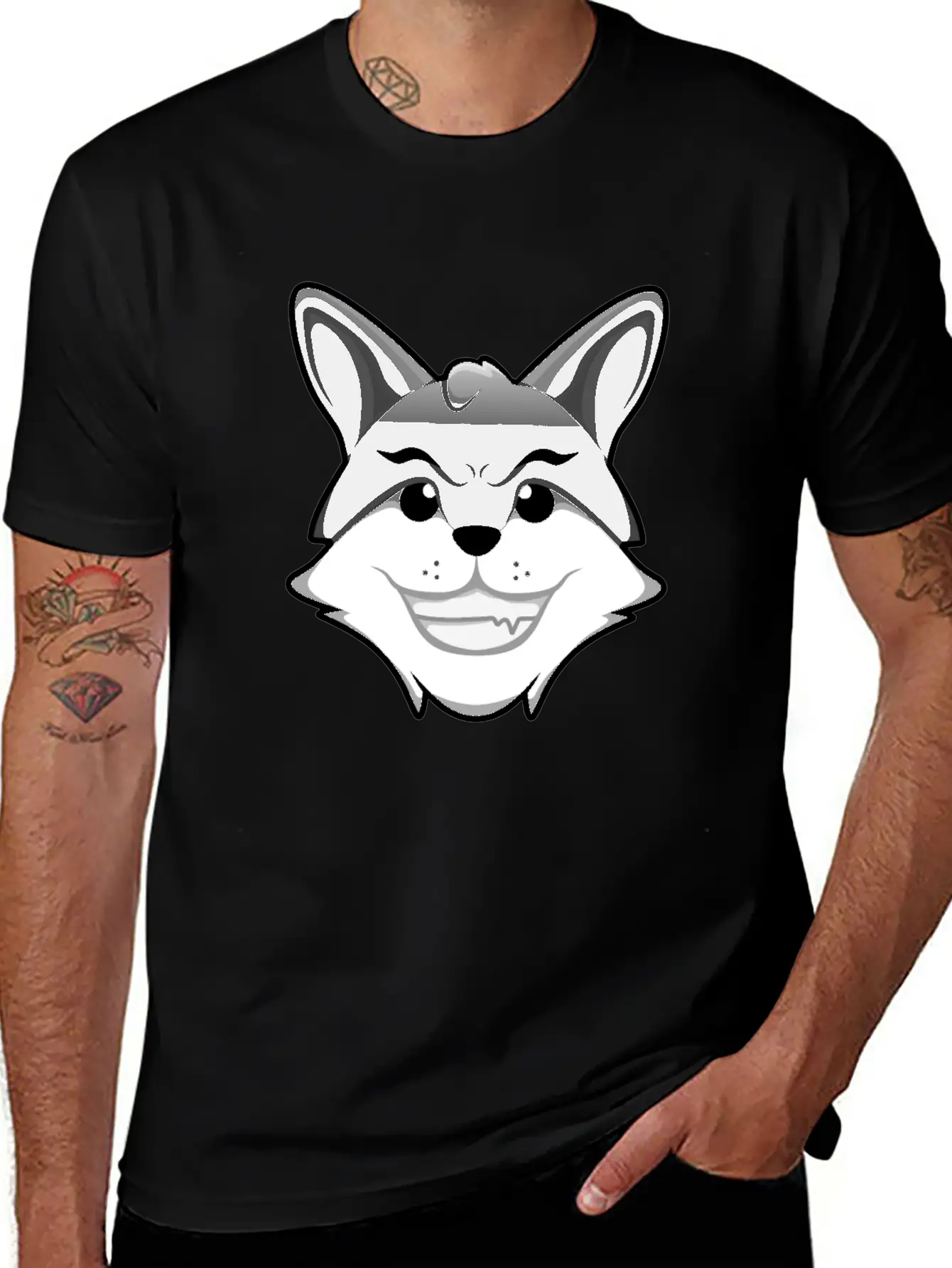 CUTE WOLF Modern Fit Casual T-Shirt – Clean And Versatile Design