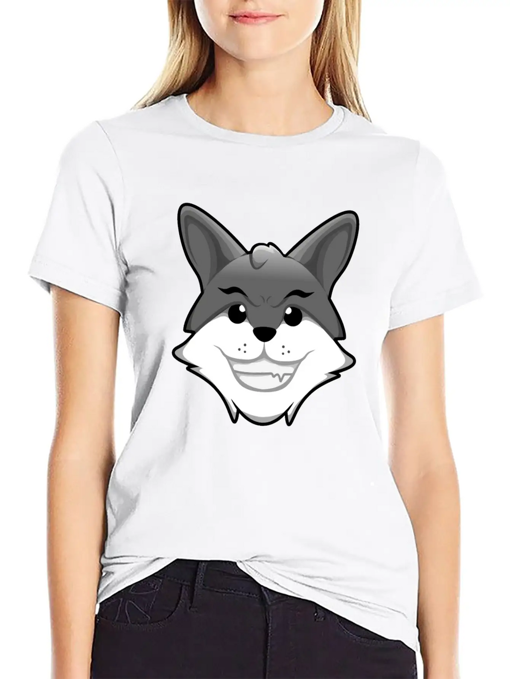 CUTE WOLF Modern Fit Casual T-Shirt – Clean And Versatile Design