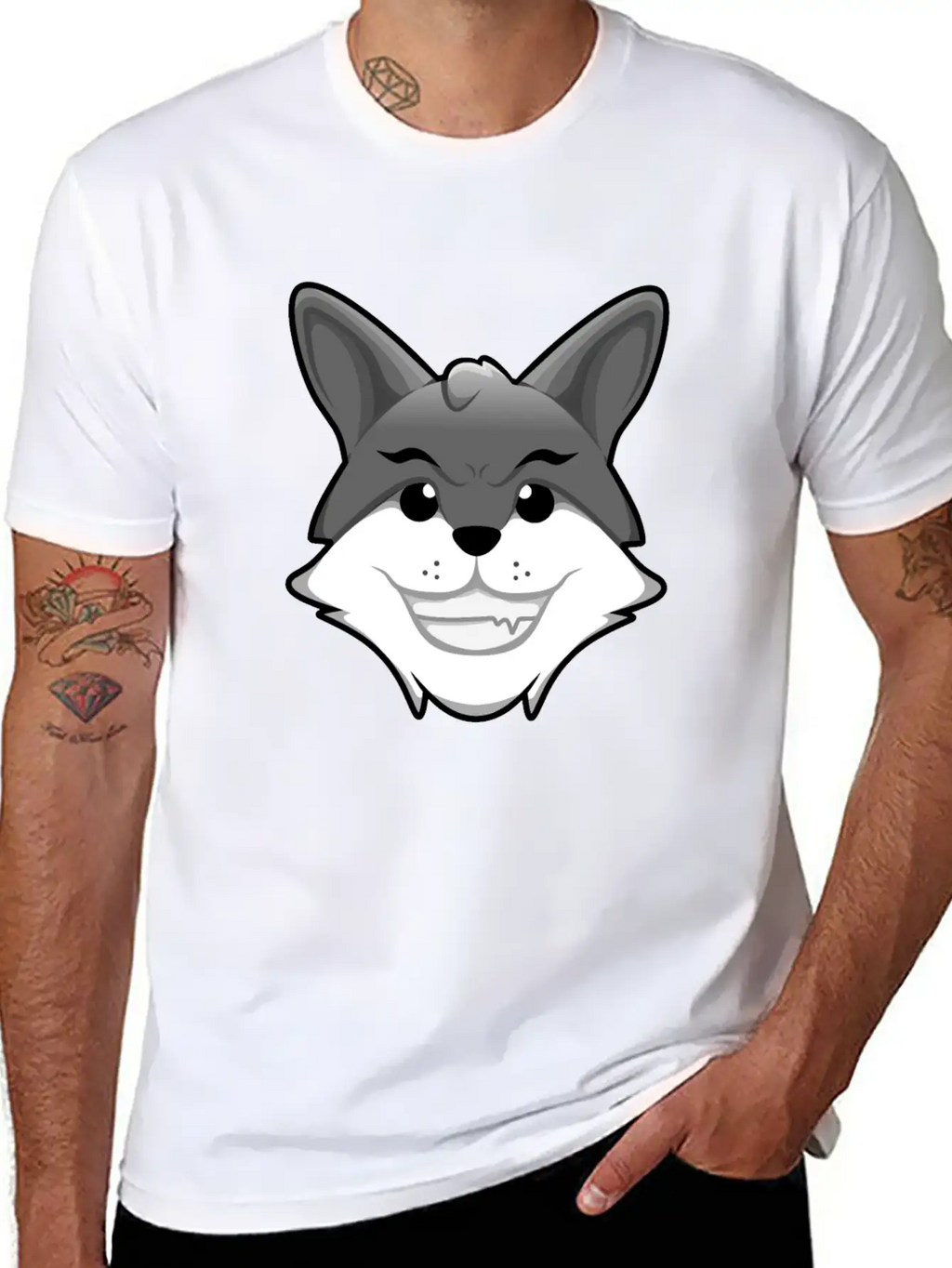 CUTE WOLF Modern Fit Casual T-Shirt – Clean And Versatile Design