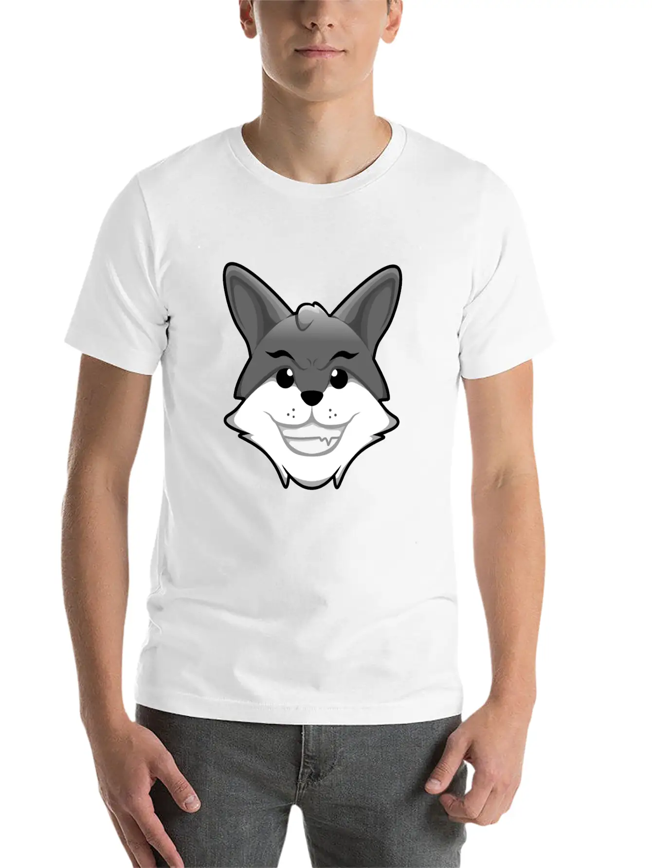 CUTE WOLF Modern Fit Casual T-Shirt – Clean And Versatile Design