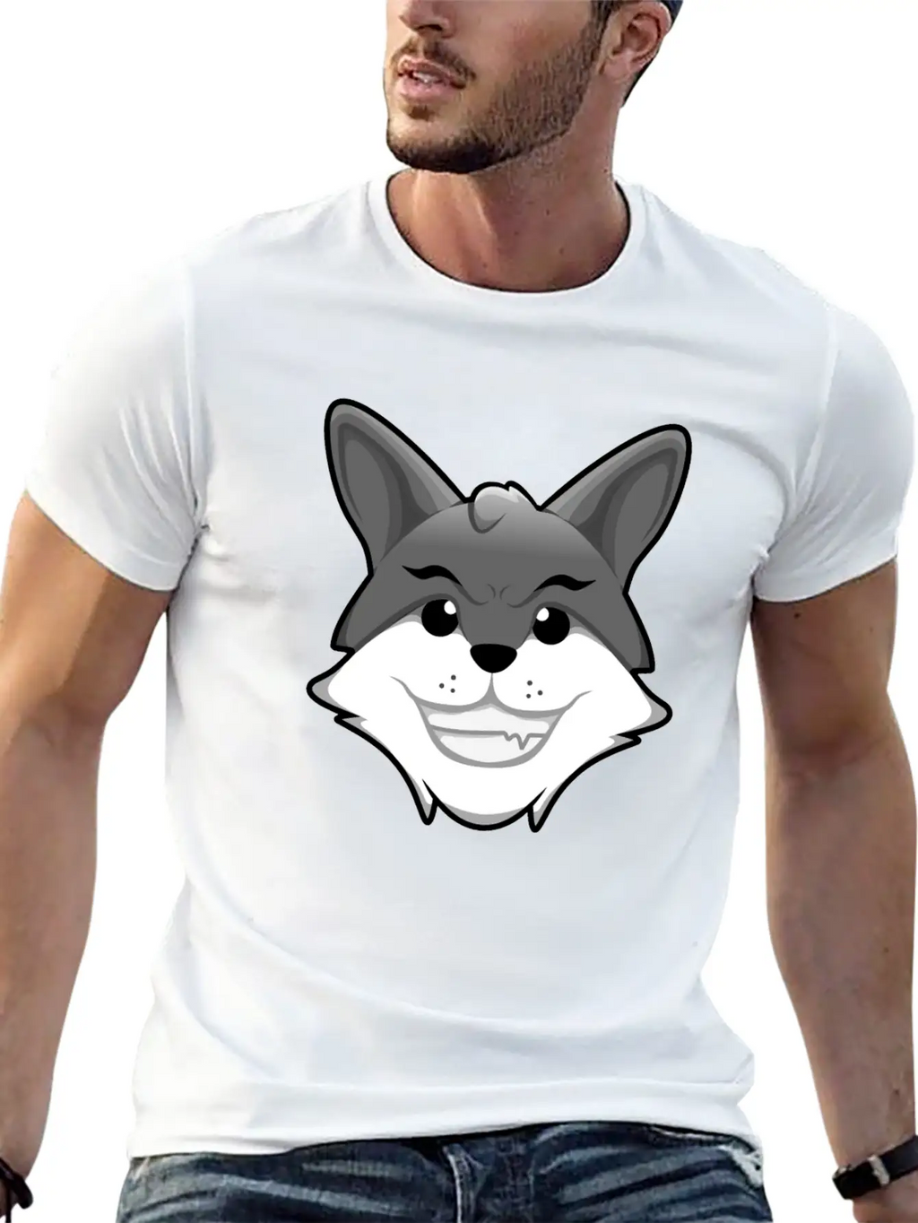 CUTE WOLF Modern Fit Casual T-Shirt – Clean And Versatile Design