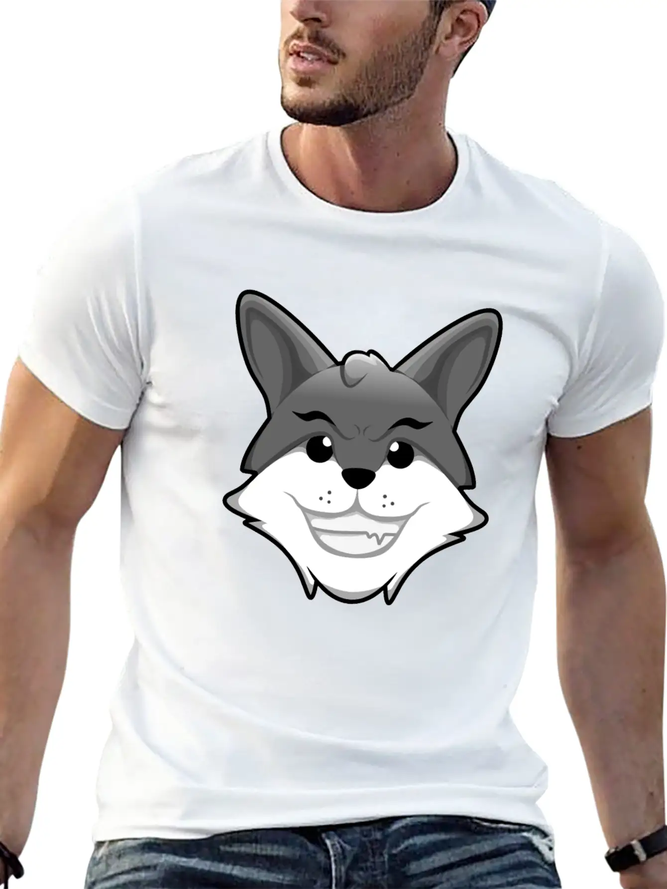 CUTE WOLF Modern Fit Casual T-Shirt – Clean And Versatile Design