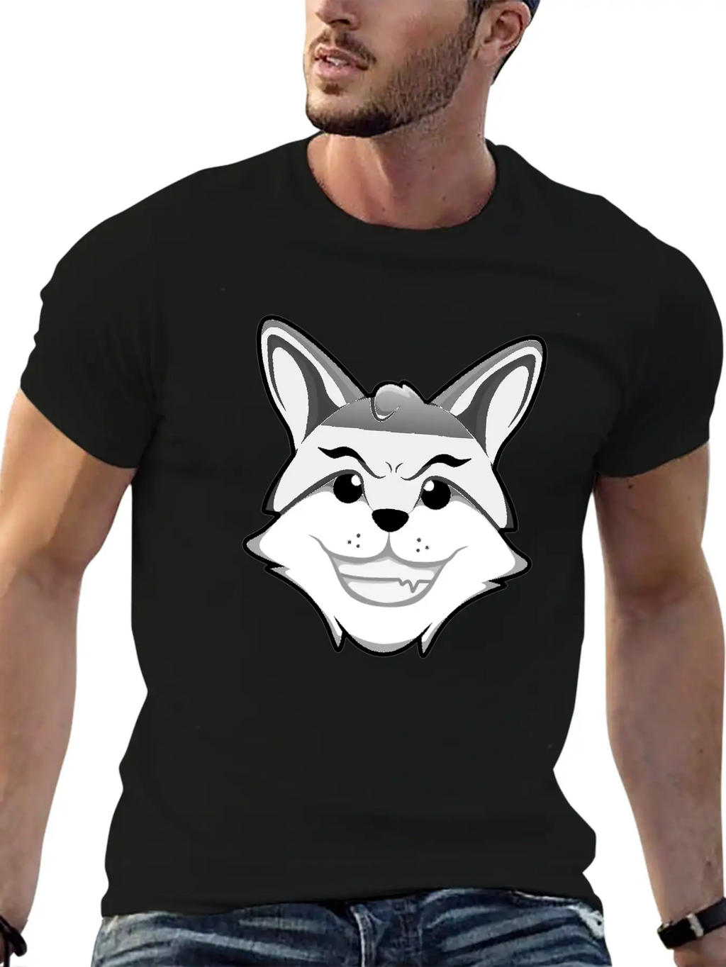 CUTE WOLF Modern Fit Casual T-Shirt – Clean And Versatile Design