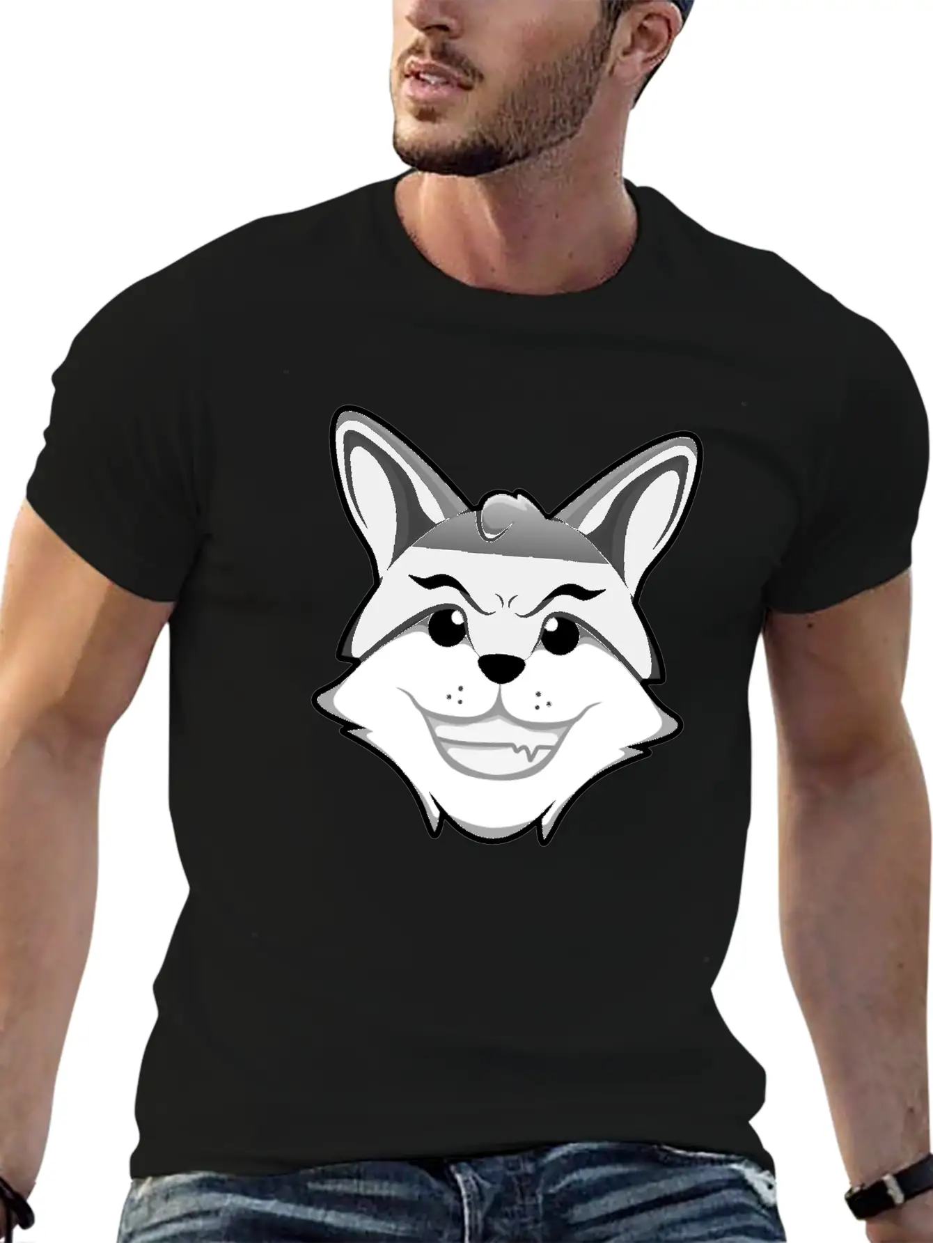 CUTE WOLF Modern Fit Casual T-Shirt – Clean And Versatile Design