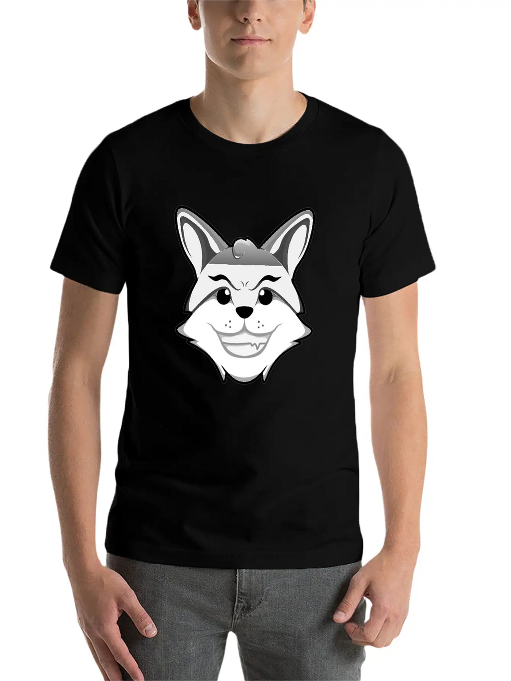 CUTE WOLF Modern Fit Casual T-Shirt – Clean And Versatile Design