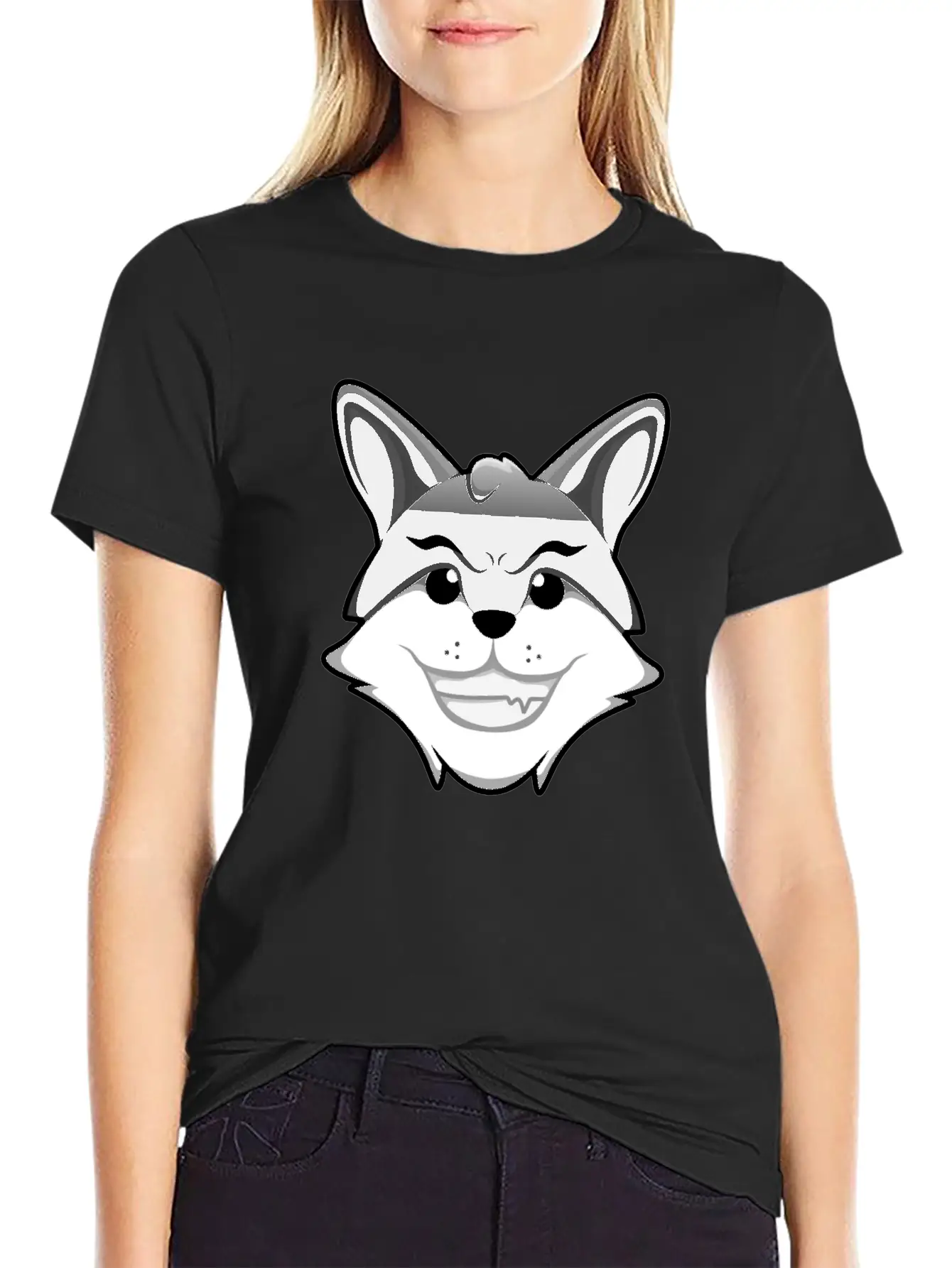 CUTE WOLF Modern Fit Casual T-Shirt – Clean And Versatile Design