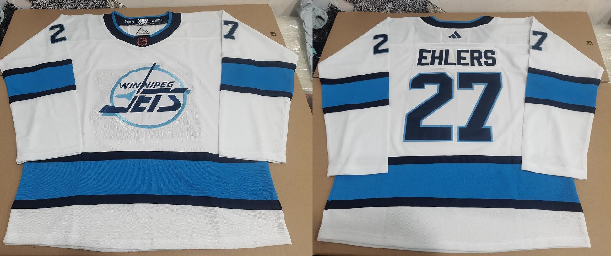 Men's Winnipeg Jets NikolaJ Ehlers #27 White Game Jerseys