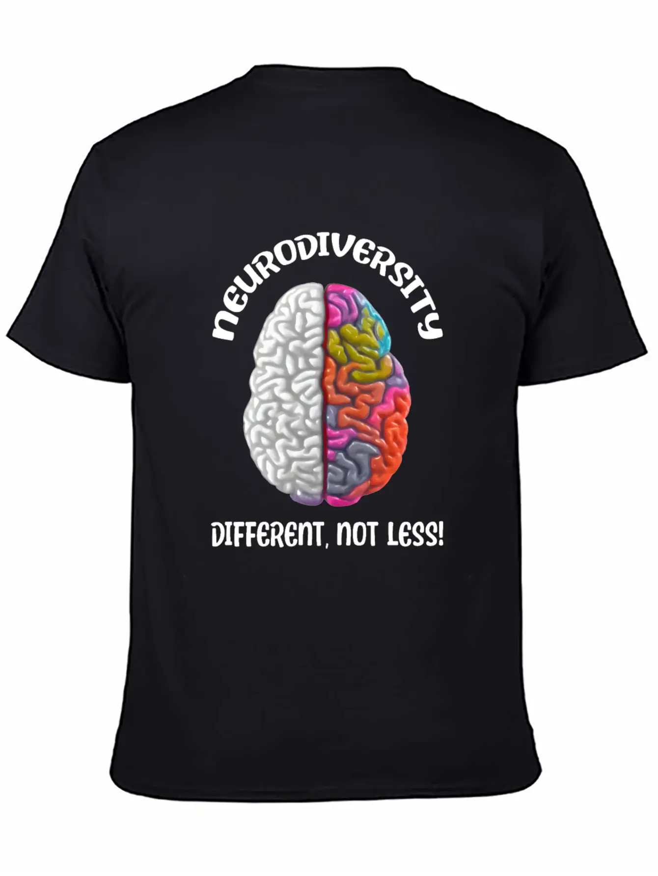 "Different, Not Less" Neurodiversity Timeless Short Sleeve Tee – Comfy And Minimalist Design