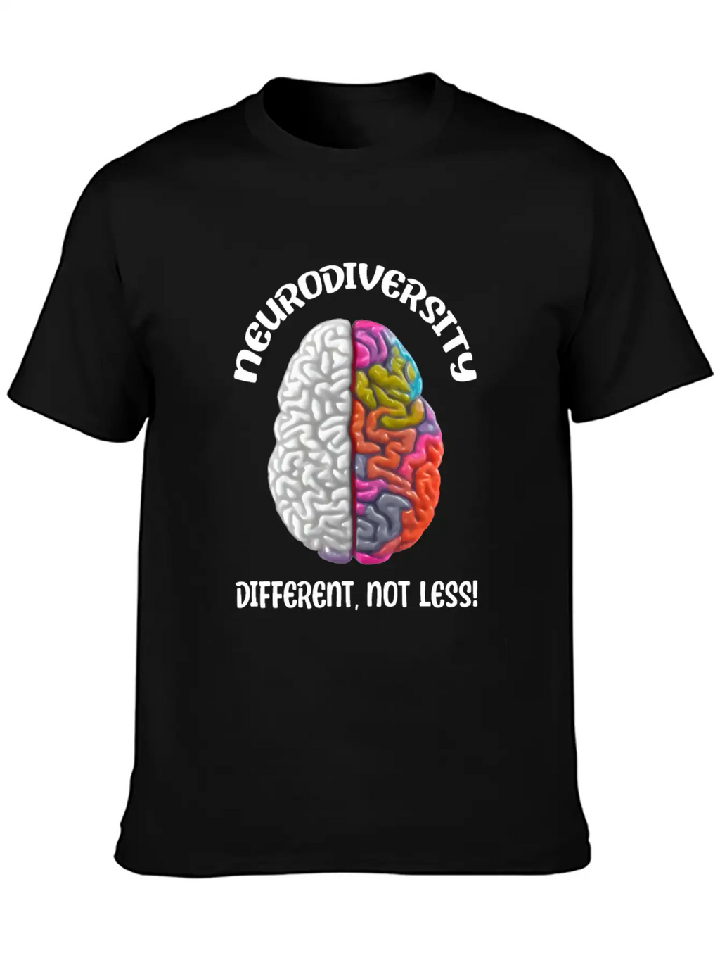 "Different, Not Less" Neurodiversity Timeless Short Sleeve Tee – Comfy And Minimalist Design