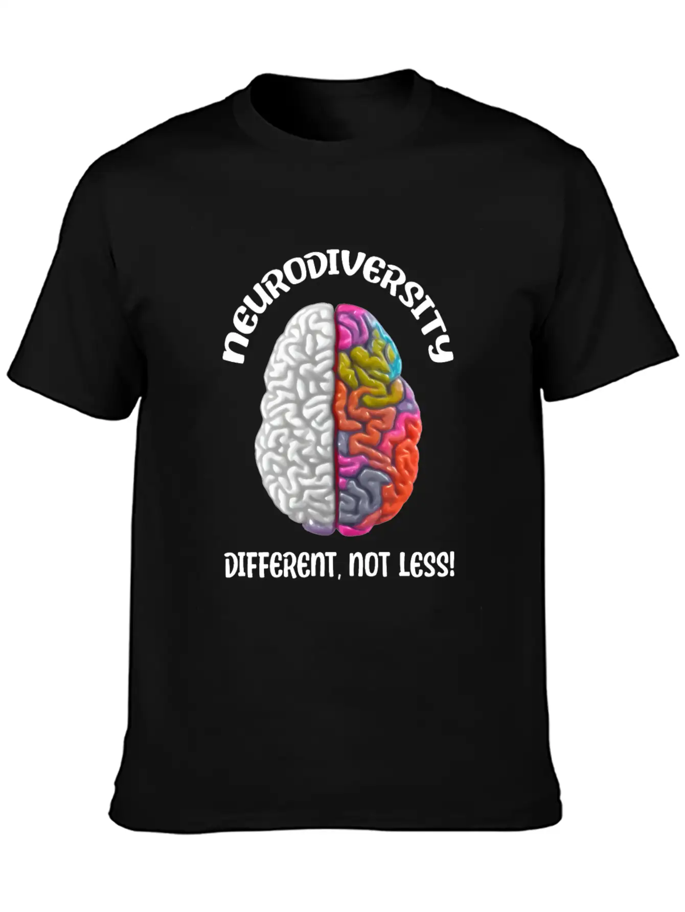 "Different, Not Less" Neurodiversity Timeless Short Sleeve Tee – Comfy And Minimalist Design