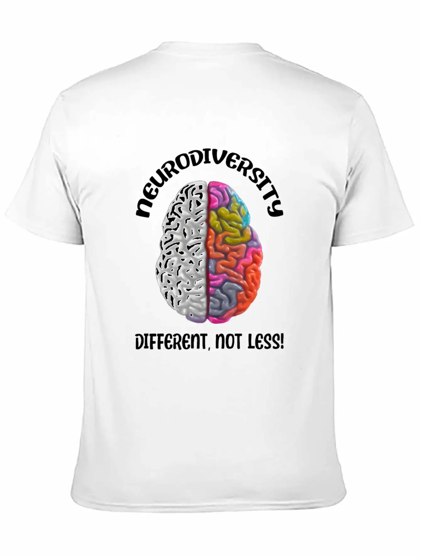 "Different, Not Less" Neurodiversity Timeless Short Sleeve Tee – Comfy And Minimalist Design