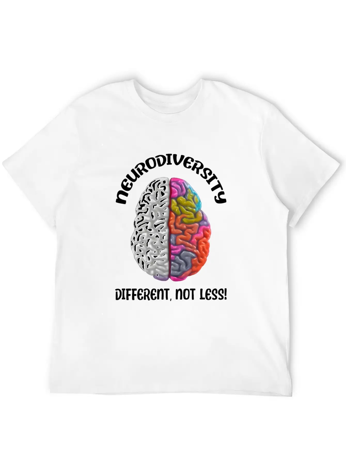 "Different, Not Less" Neurodiversity Timeless Short Sleeve Tee – Comfy And Minimalist Design
