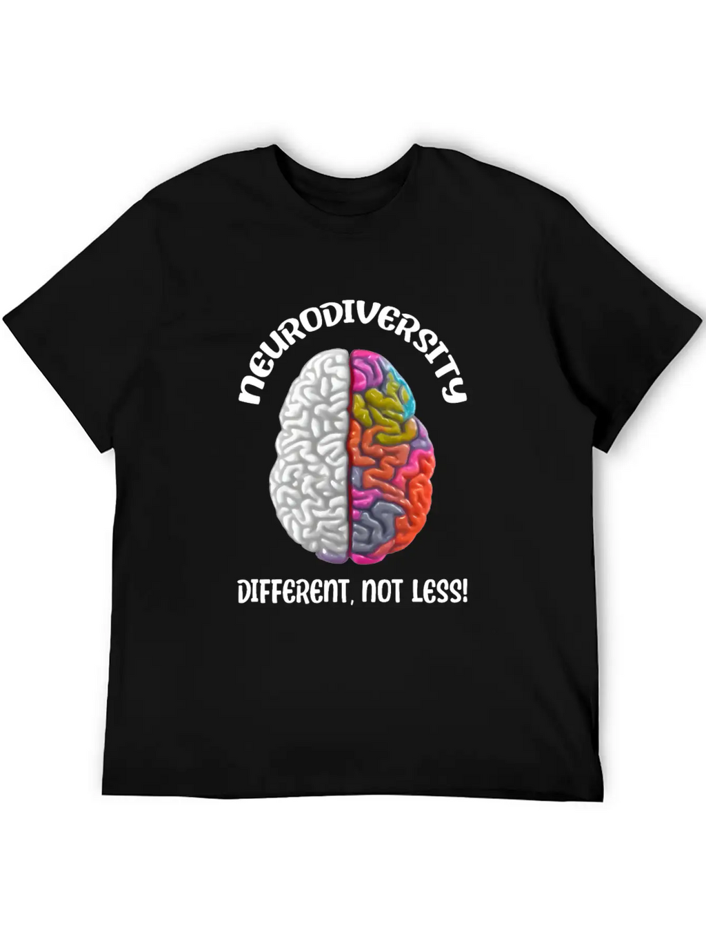 "Different, Not Less" Neurodiversity Timeless Short Sleeve Tee – Comfy And Minimalist Design