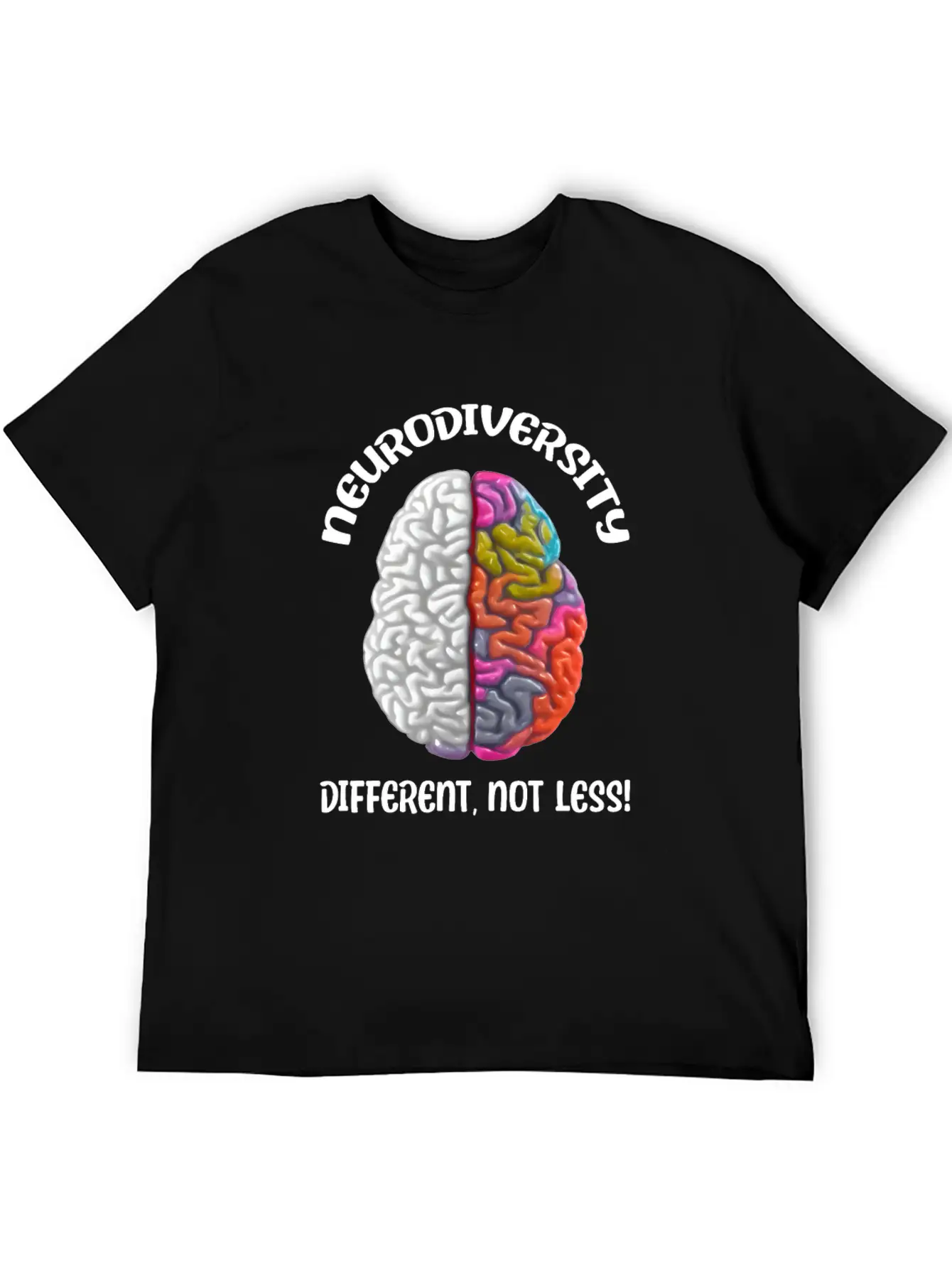 "Different, Not Less" Neurodiversity Timeless Short Sleeve Tee – Comfy And Minimalist Design