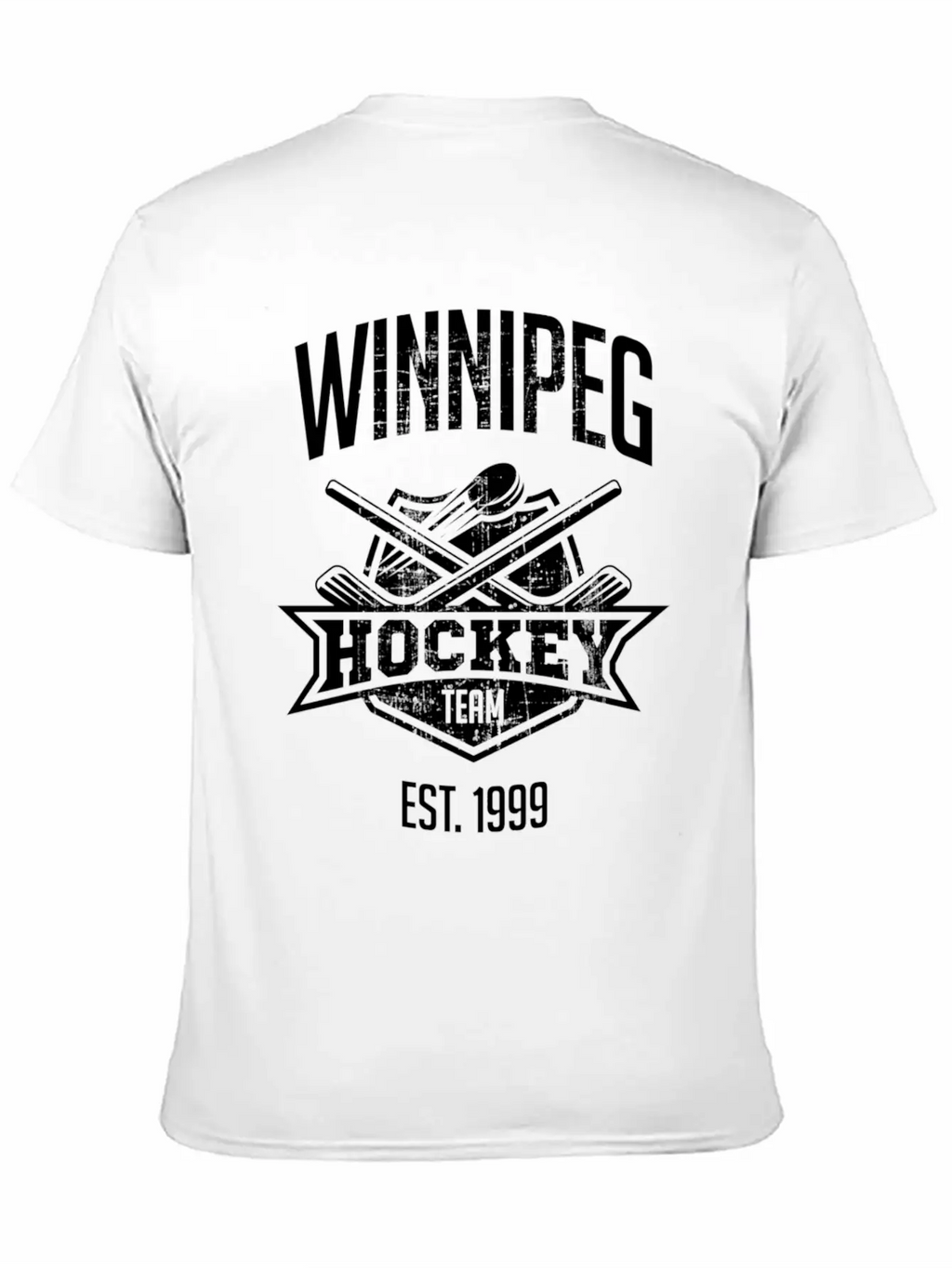 Distressed Jet Stic Puck Party Gameday Fan Timeless Short Sleeve Tee – Comfy And Minimalist Design