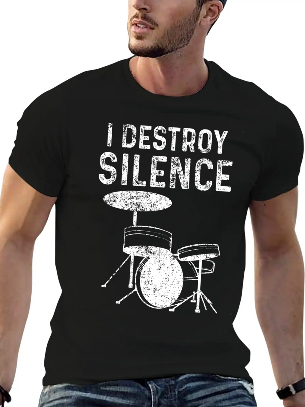 Drums Silence Destroy According To Drummer Timeless Short Sleeve Tee – Comfy And Minimalist Design