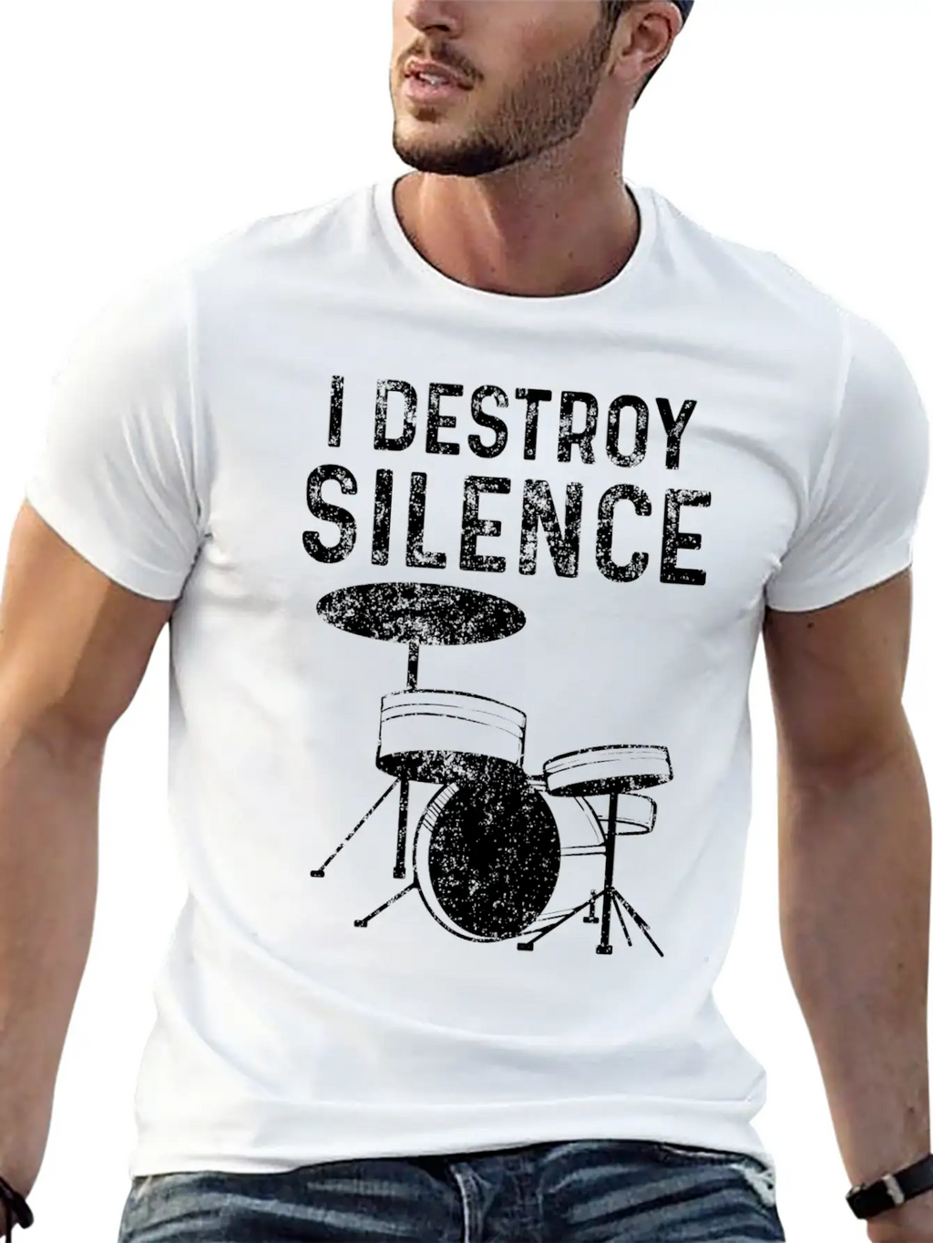 Drums Silence Destroy According To Drummer Timeless Short Sleeve Tee – Comfy And Minimalist Design