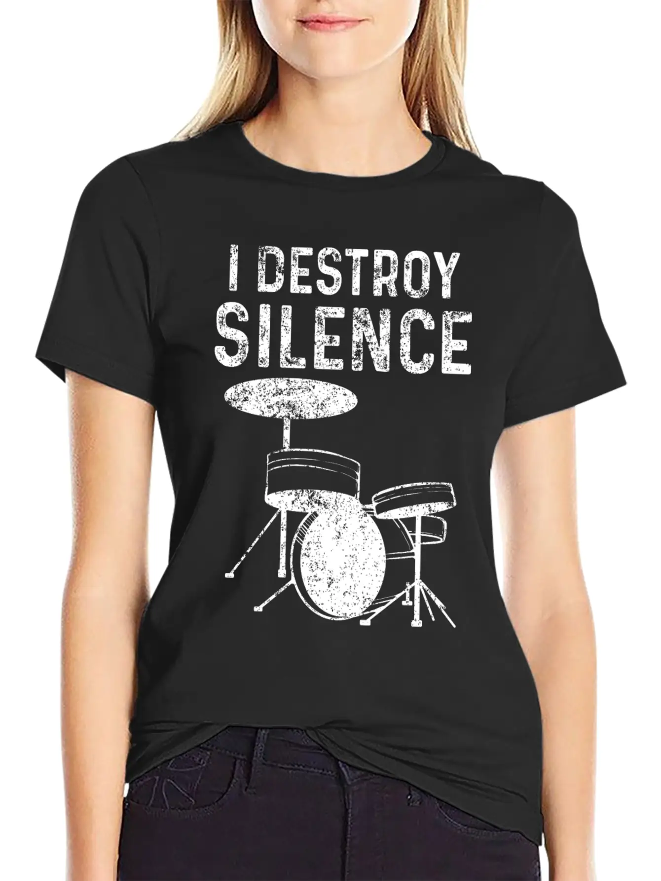 Drums Silence Destroy According To Drummer Timeless Short Sleeve Tee – Comfy And Minimalist Design