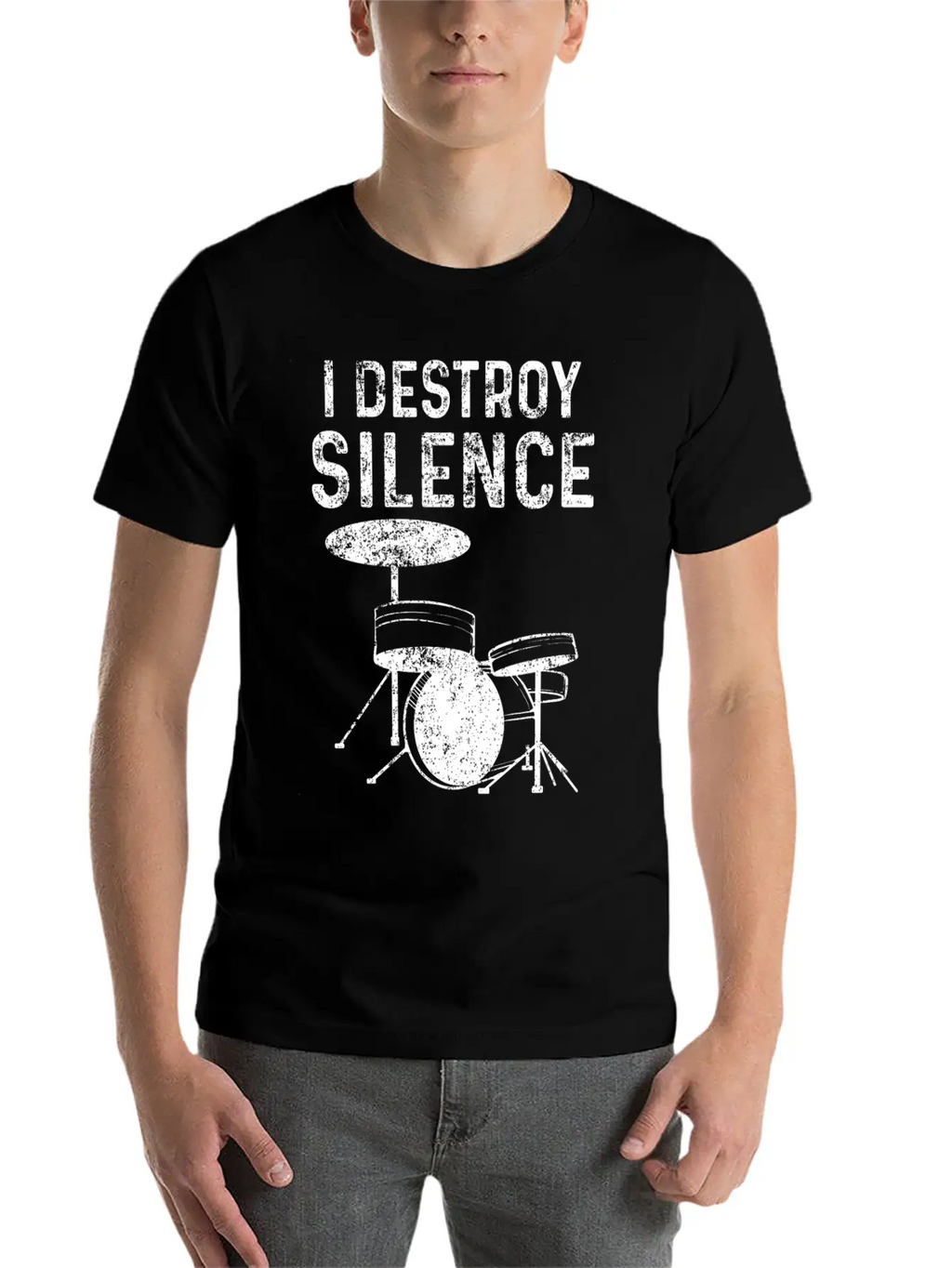 Drums Silence Destroy According To Drummer Timeless Short Sleeve Tee – Comfy And Minimalist Design
