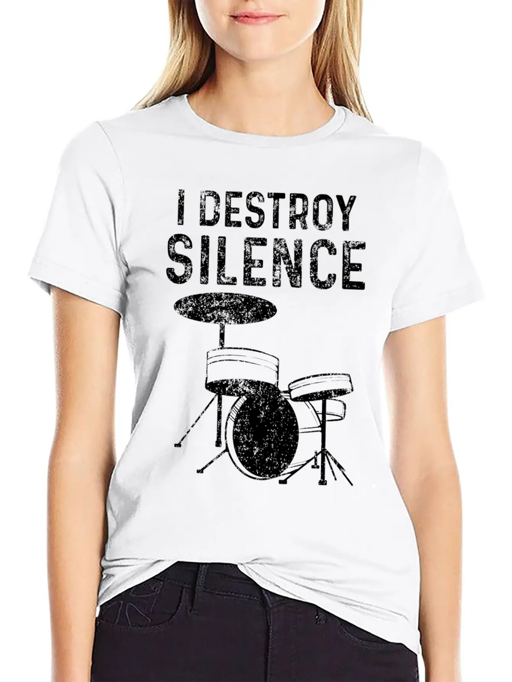 Drums Silence Destroy According To Drummer Timeless Short Sleeve Tee – Comfy And Minimalist Design