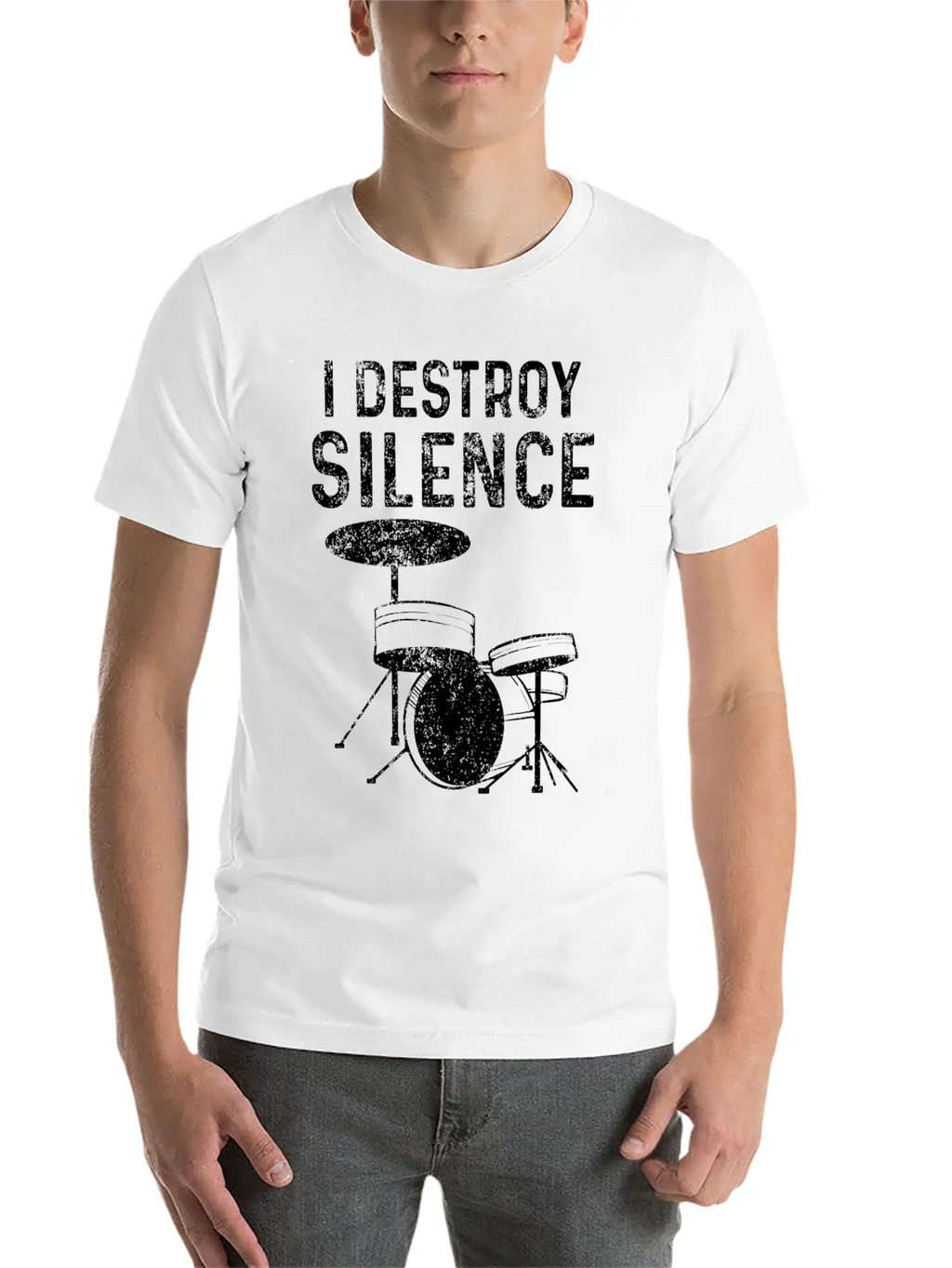 Drums Silence Destroy According To Drummer Timeless Short Sleeve Tee – Comfy And Minimalist Design
