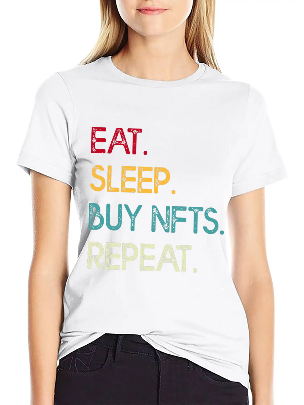 Eat Sleep Buy Nfts Modern Fit Casual T-Shirt – Clean And Versatile Design