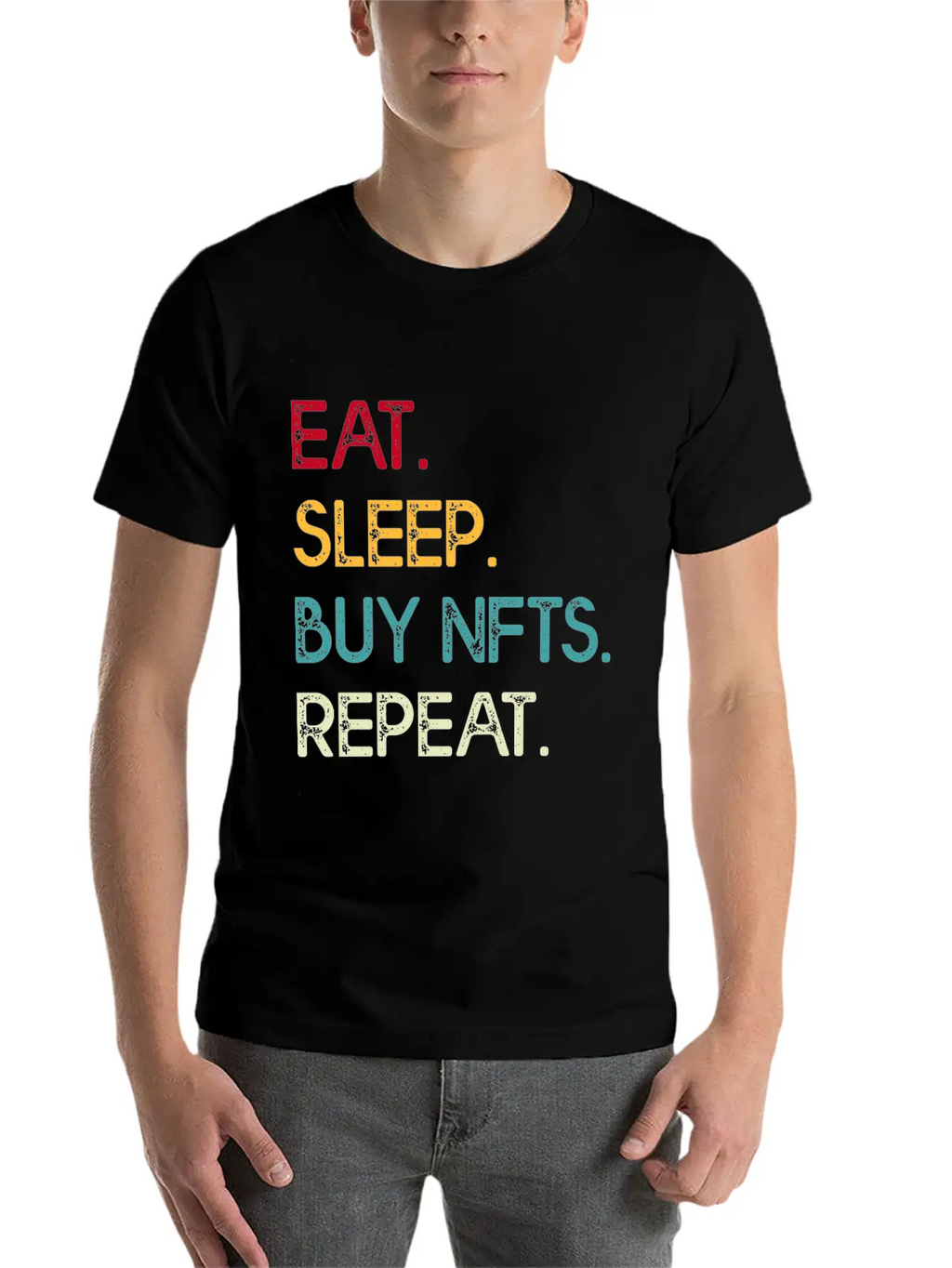 Eat Sleep Buy Nfts Modern Fit Casual T-Shirt – Clean And Versatile Design