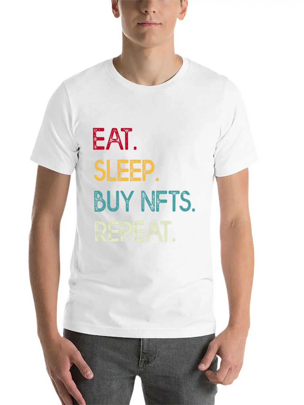 Eat Sleep Buy Nfts Modern Fit Casual T-Shirt – Clean And Versatile Design