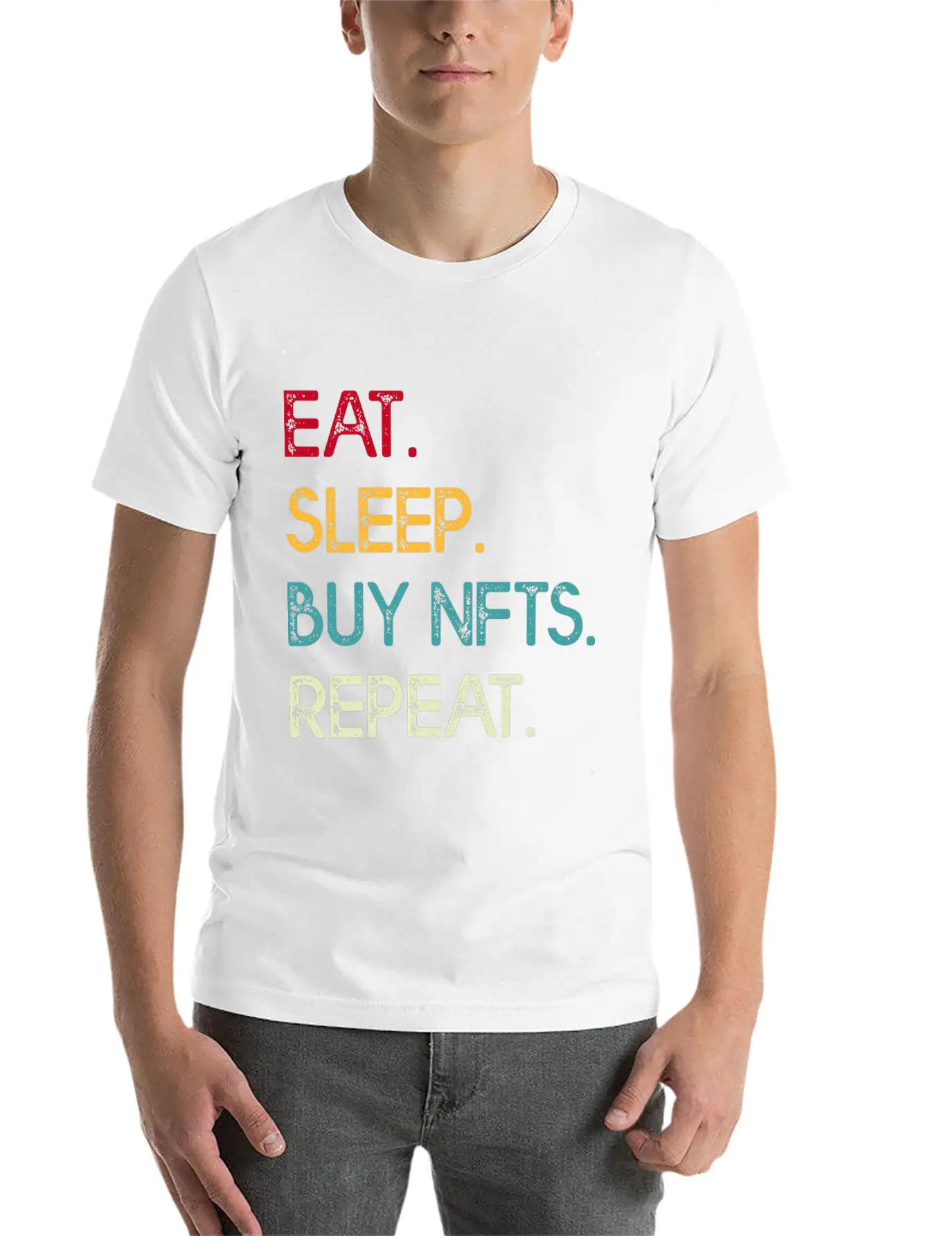 Eat Sleep Buy Nfts Modern Fit Casual T-Shirt – Clean And Versatile Design