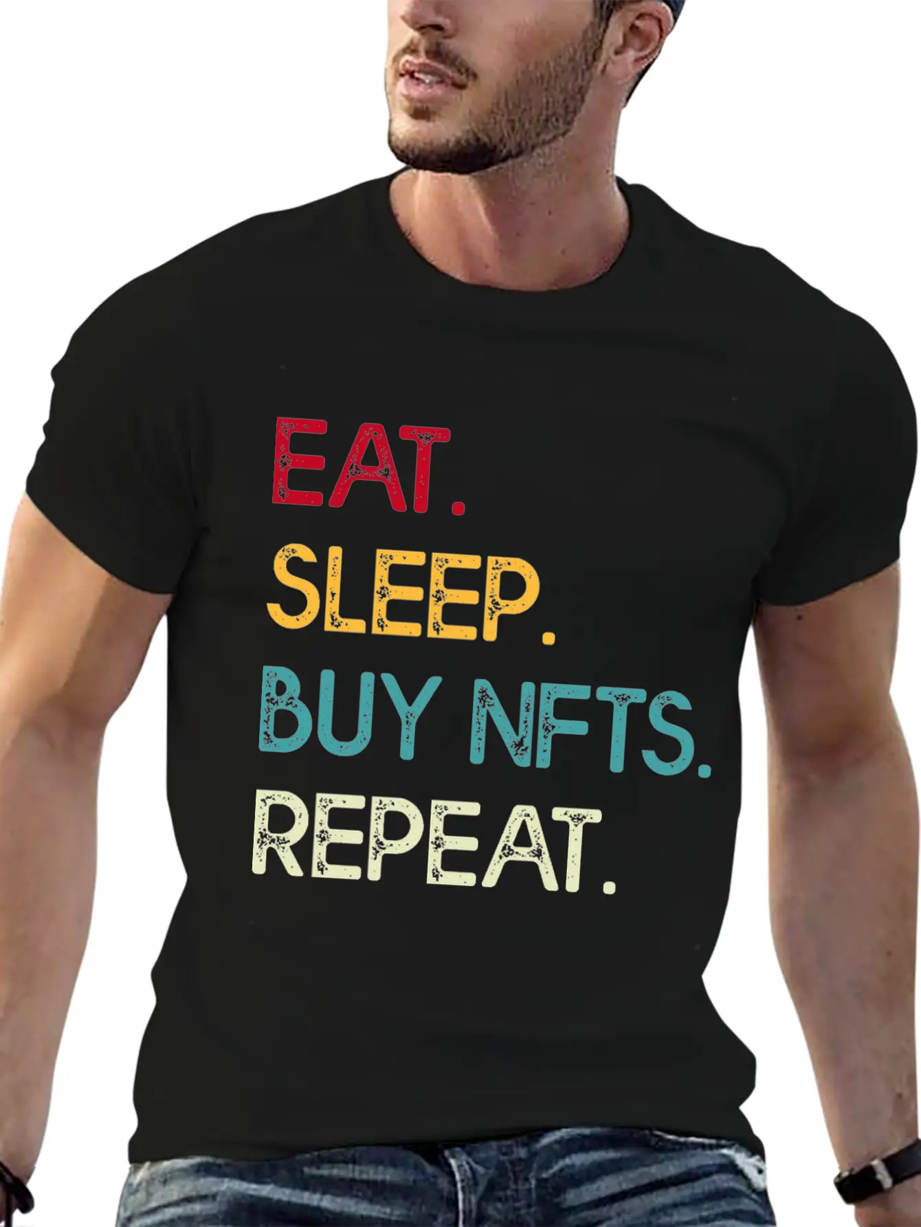 Eat Sleep Buy Nfts Modern Fit Casual T-Shirt – Clean And Versatile Design