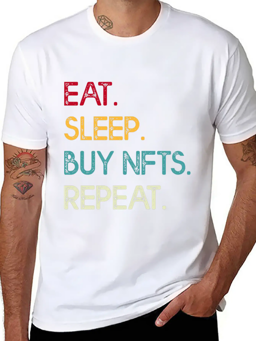 Eat Sleep Buy Nfts Modern Fit Casual T-Shirt – Clean And Versatile Design