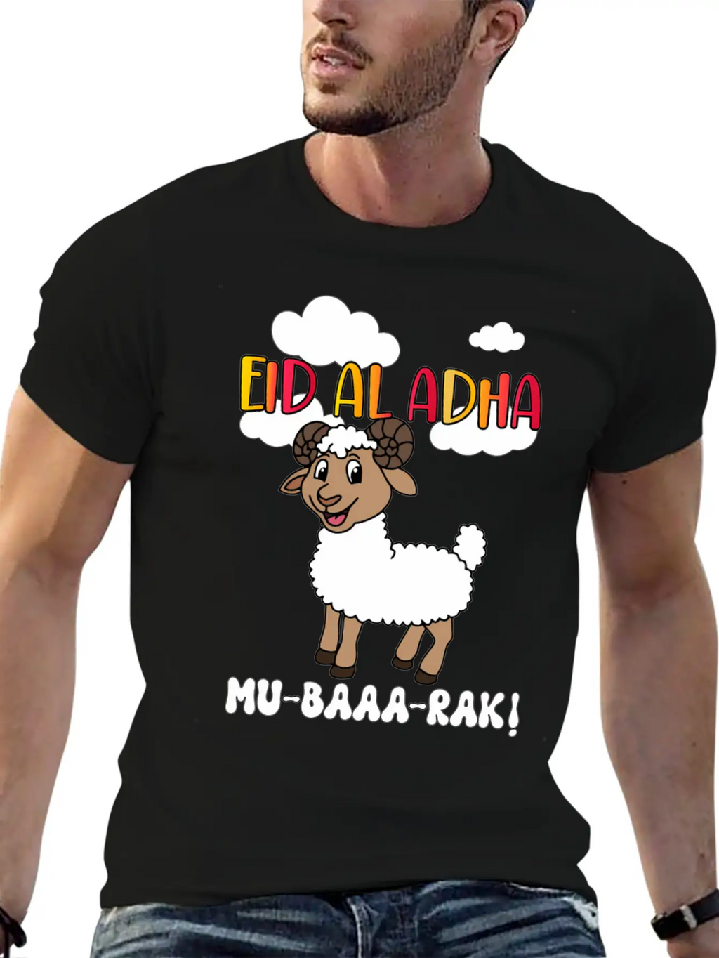 Eid Al Adha Mubarak Muslims Essential Unisex Summer Tee – Soft Cotton Casual Fit