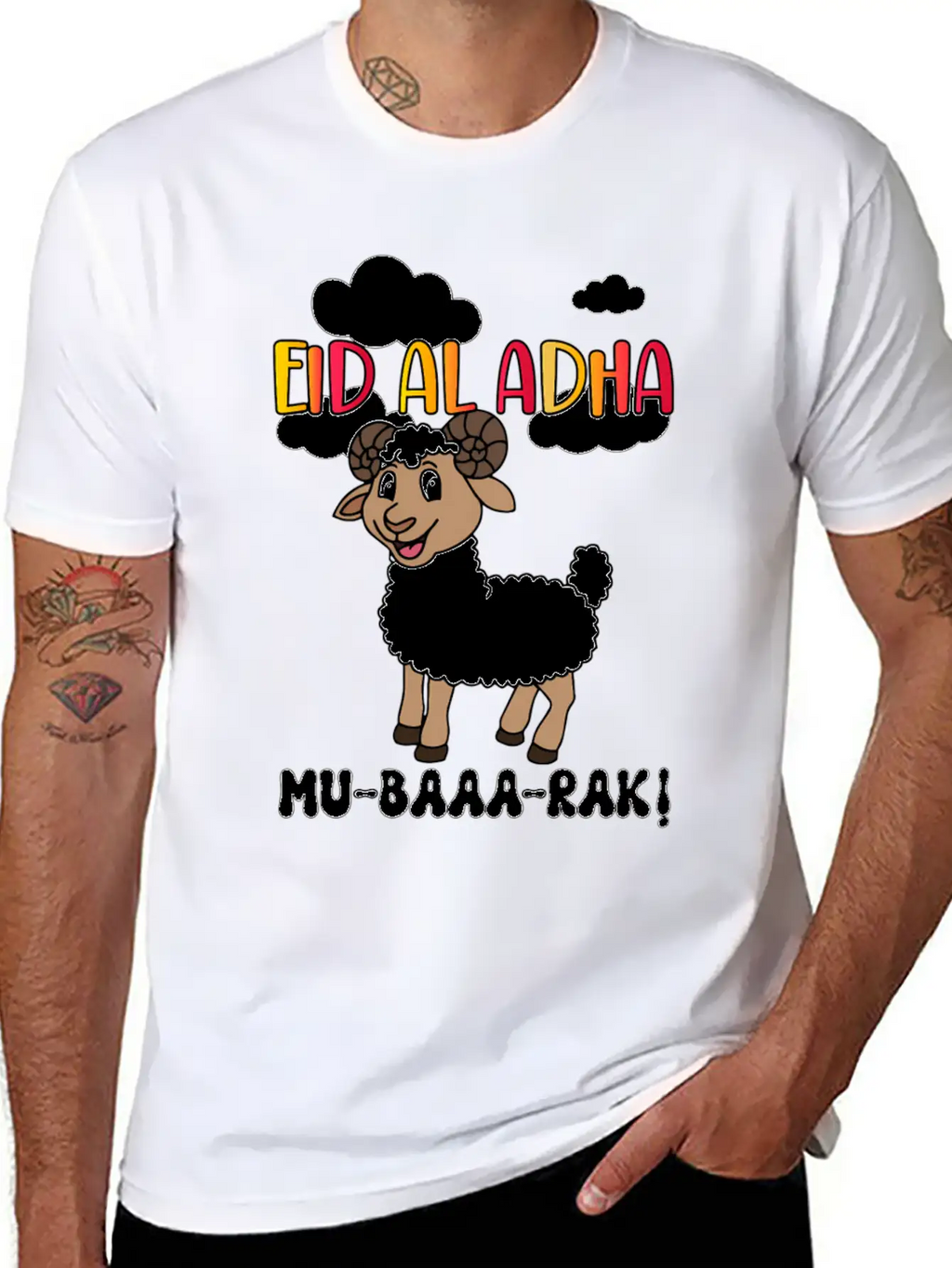 Eid Al Adha Mubarak Muslims Essential Unisex Summer Tee – Soft Cotton Casual Fit