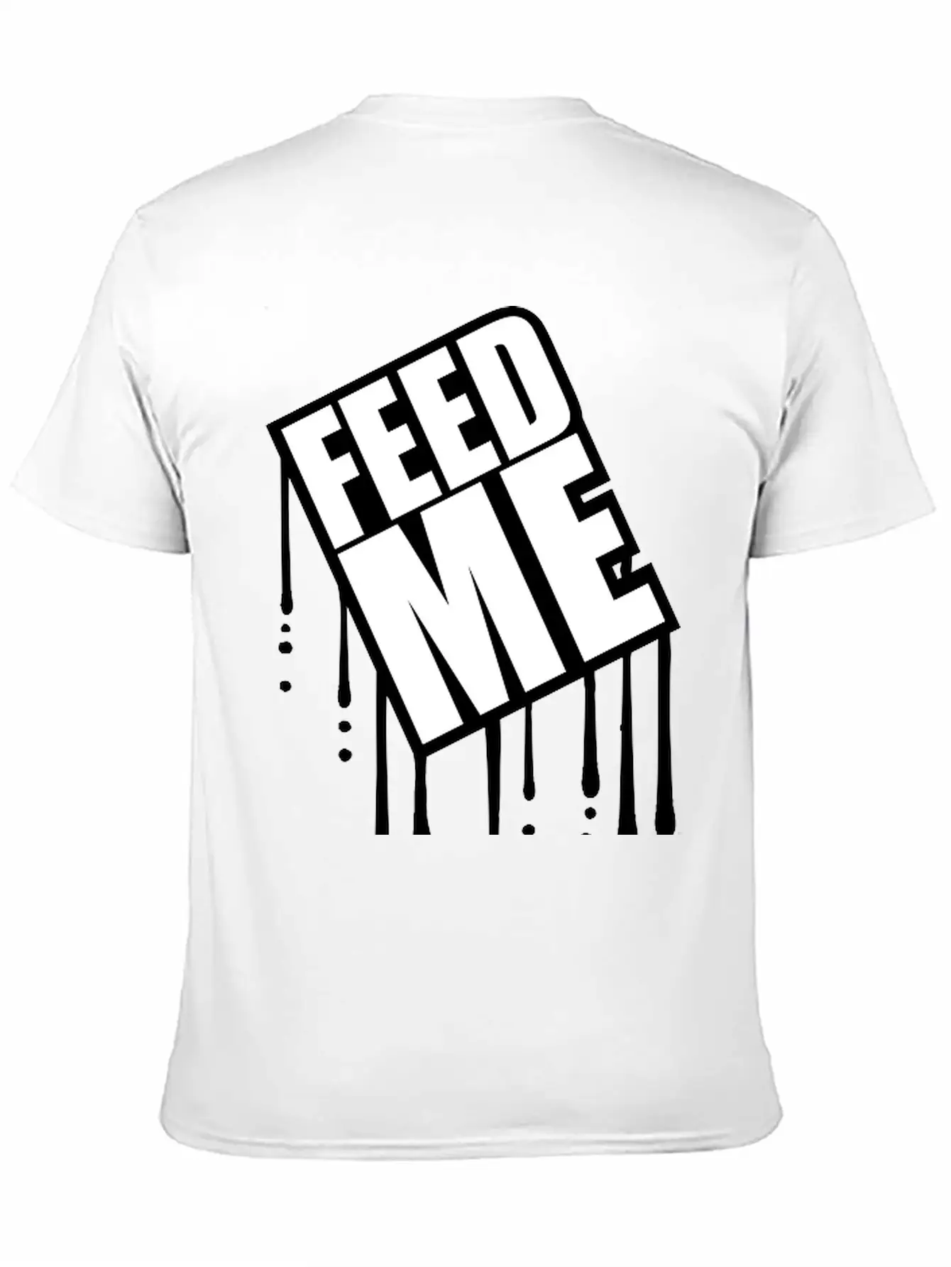 Feed Me Graffiti Drop Stamp Overweight Fat Fat Log Essential Unisex Summer Tee – Soft Cotton Casual Fit