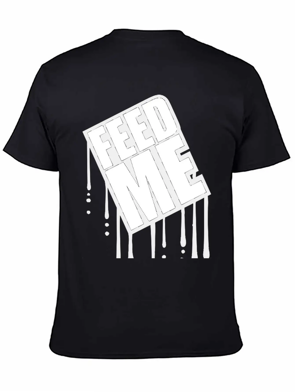 Feed Me Graffiti Drop Stamp Overweight Fat Fat Log Essential Unisex Summer Tee – Soft Cotton Casual Fit