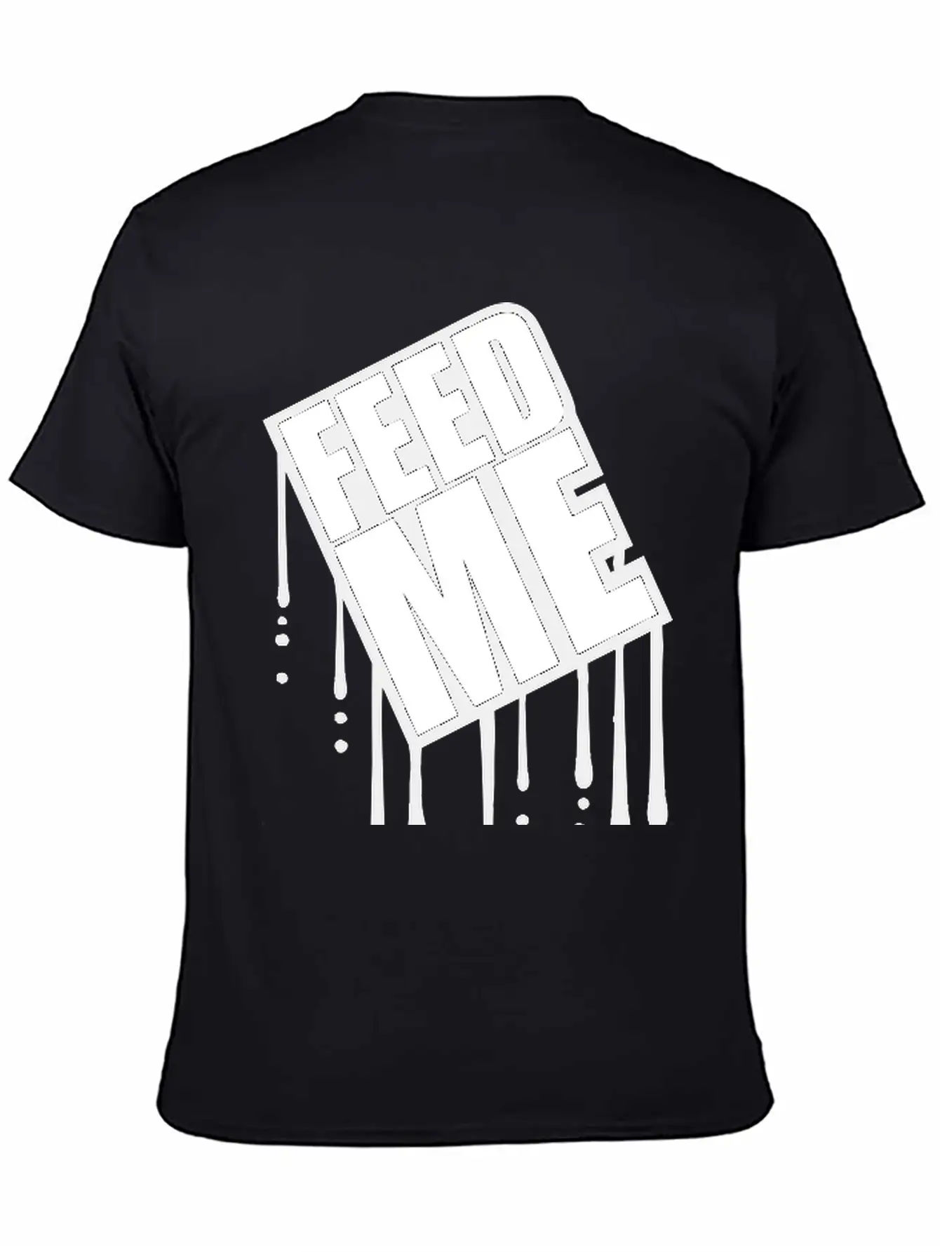 Feed Me Graffiti Drop Stamp Overweight Fat Fat Log Essential Unisex Summer Tee – Soft Cotton Casual Fit