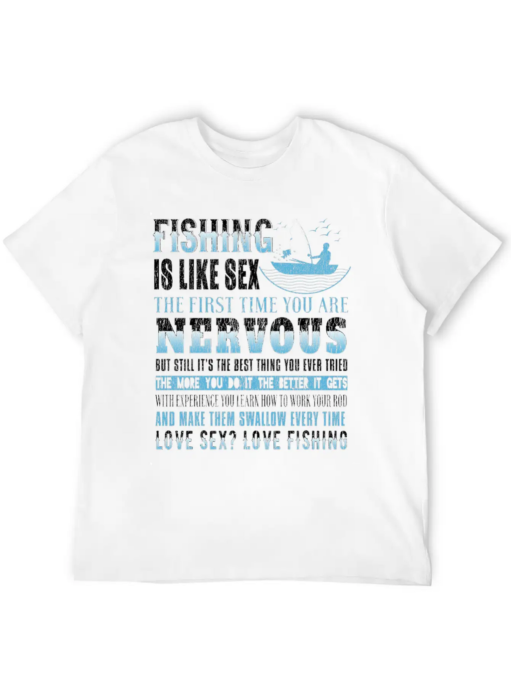 Fishing Fish Fisherman Fishing Rod Fish Hook Gift Modern Fit Casual T-Shirt – Clean And Versatile Design