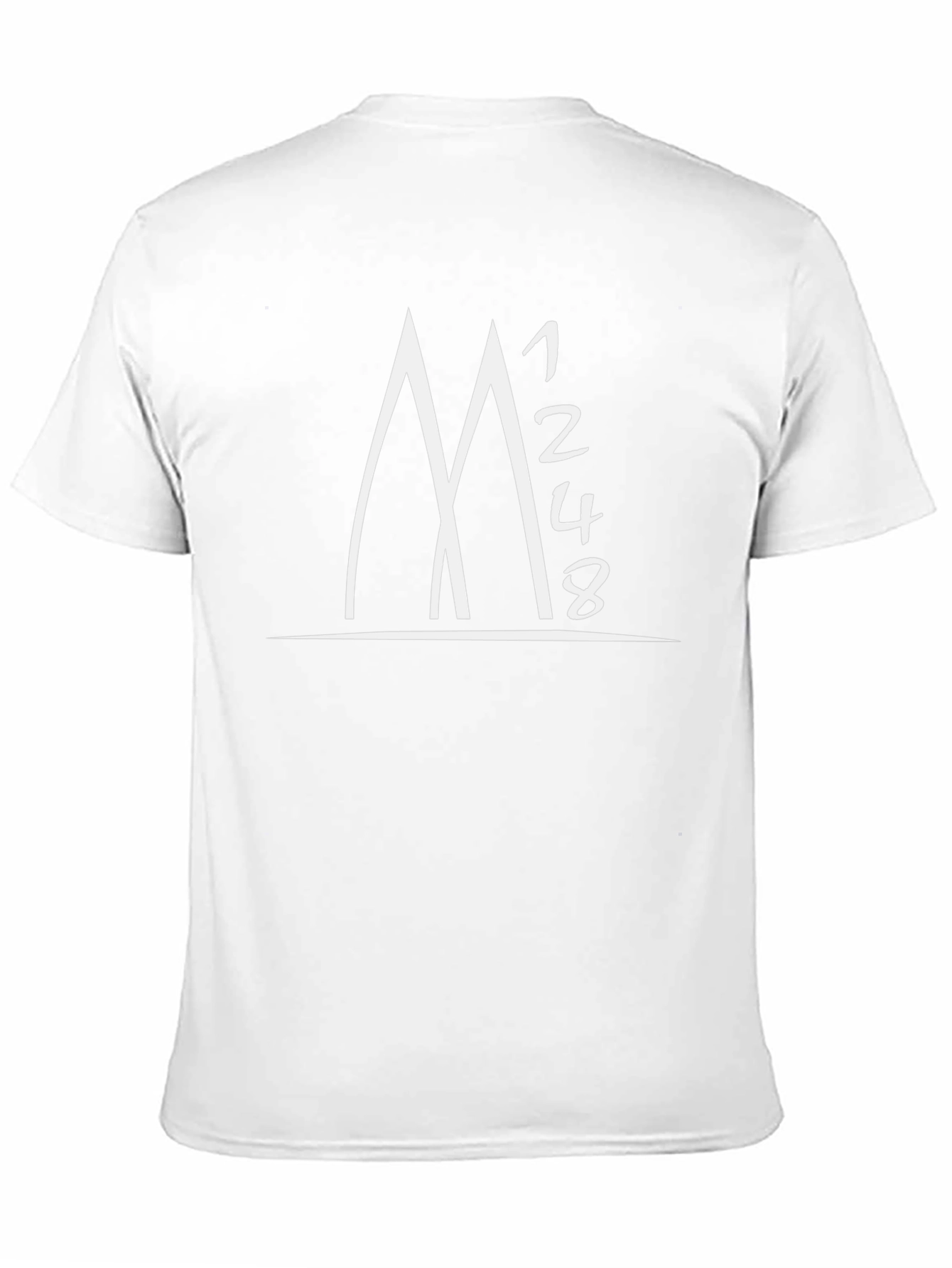 1248 Mountain Graphic Tee - Black Cotton T-Shirt