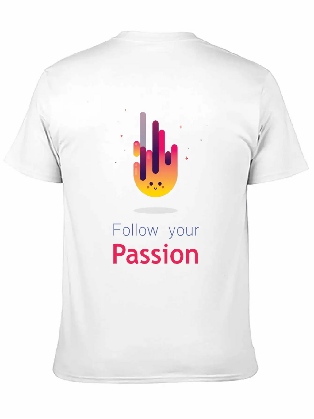"Follow Your Passion" Cute Fire Inspirational Classic Fit Graphic Tee For Daily Comfort – Unisex Cotton Shirt