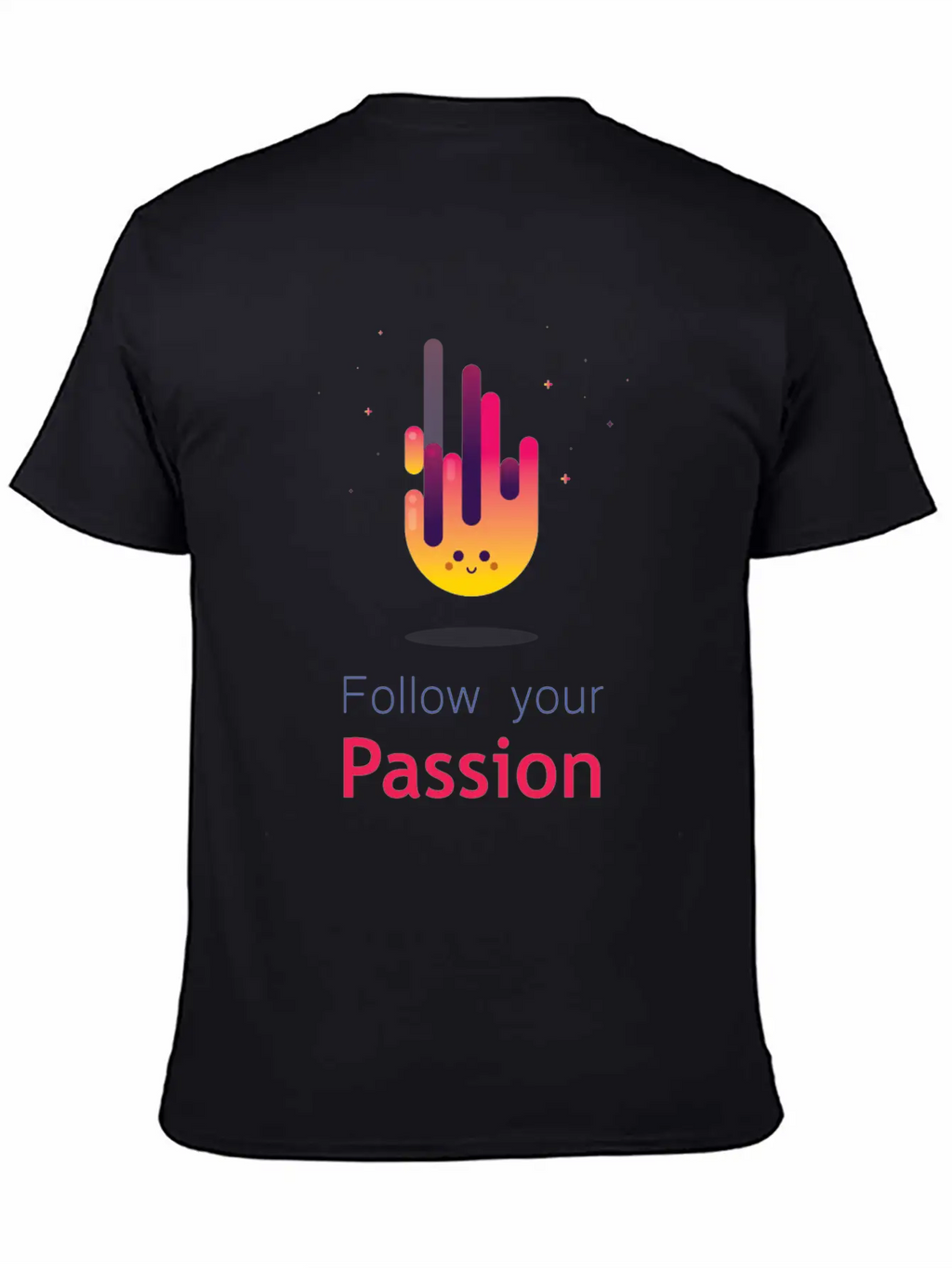 "Follow Your Passion" Cute Fire Inspirational Classic Fit Graphic Tee For Daily Comfort – Unisex Cotton Shirt
