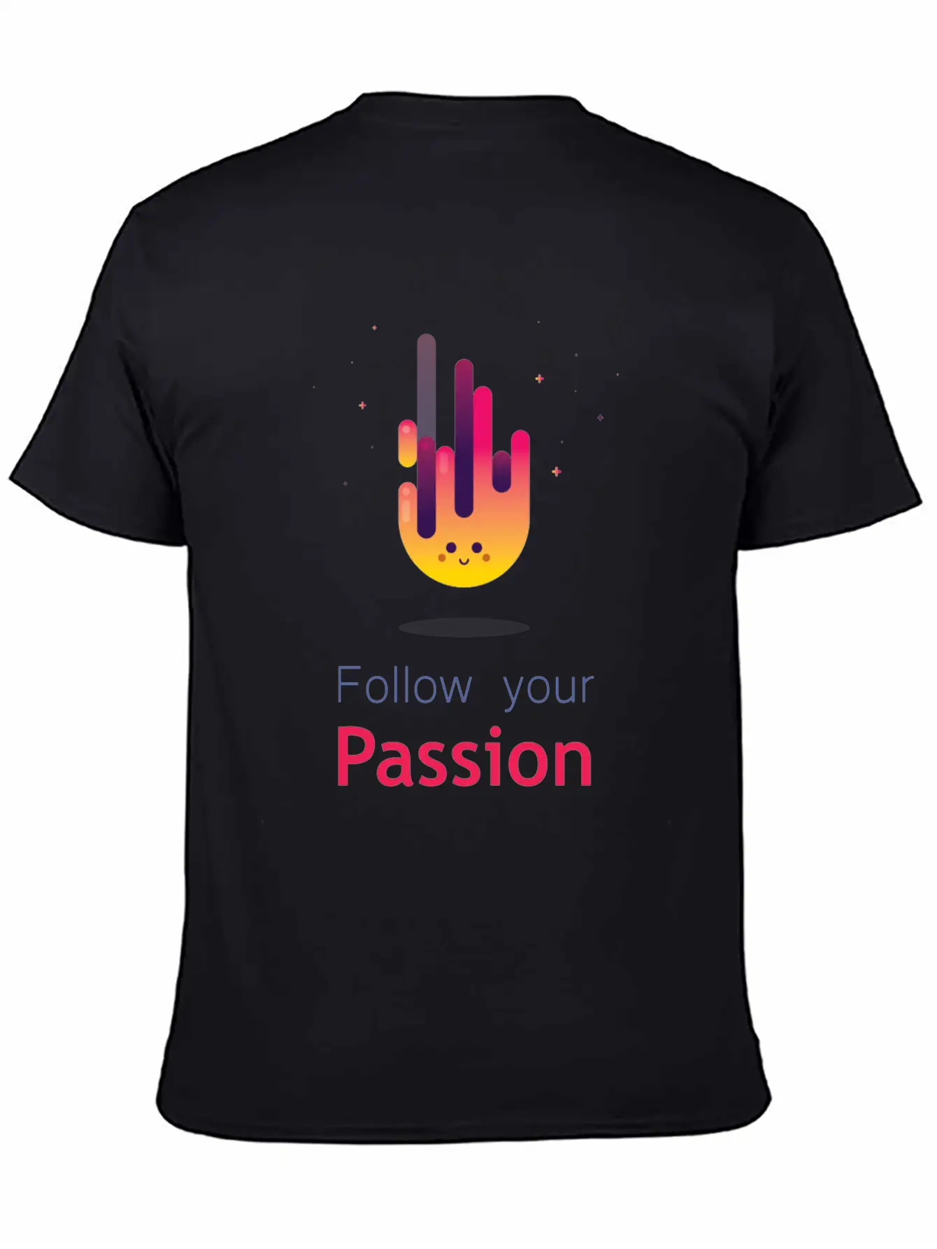 "Follow Your Passion" Cute Fire Inspirational Classic Fit Graphic Tee For Daily Comfort – Unisex Cotton Shirt