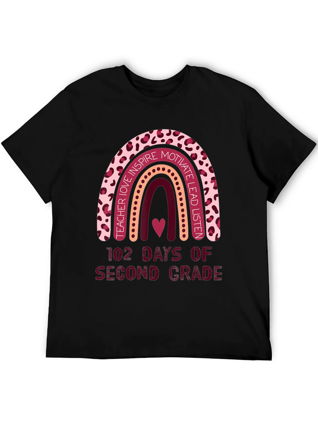 102 Days Second Grade Rainbow Teacher T-Shirt