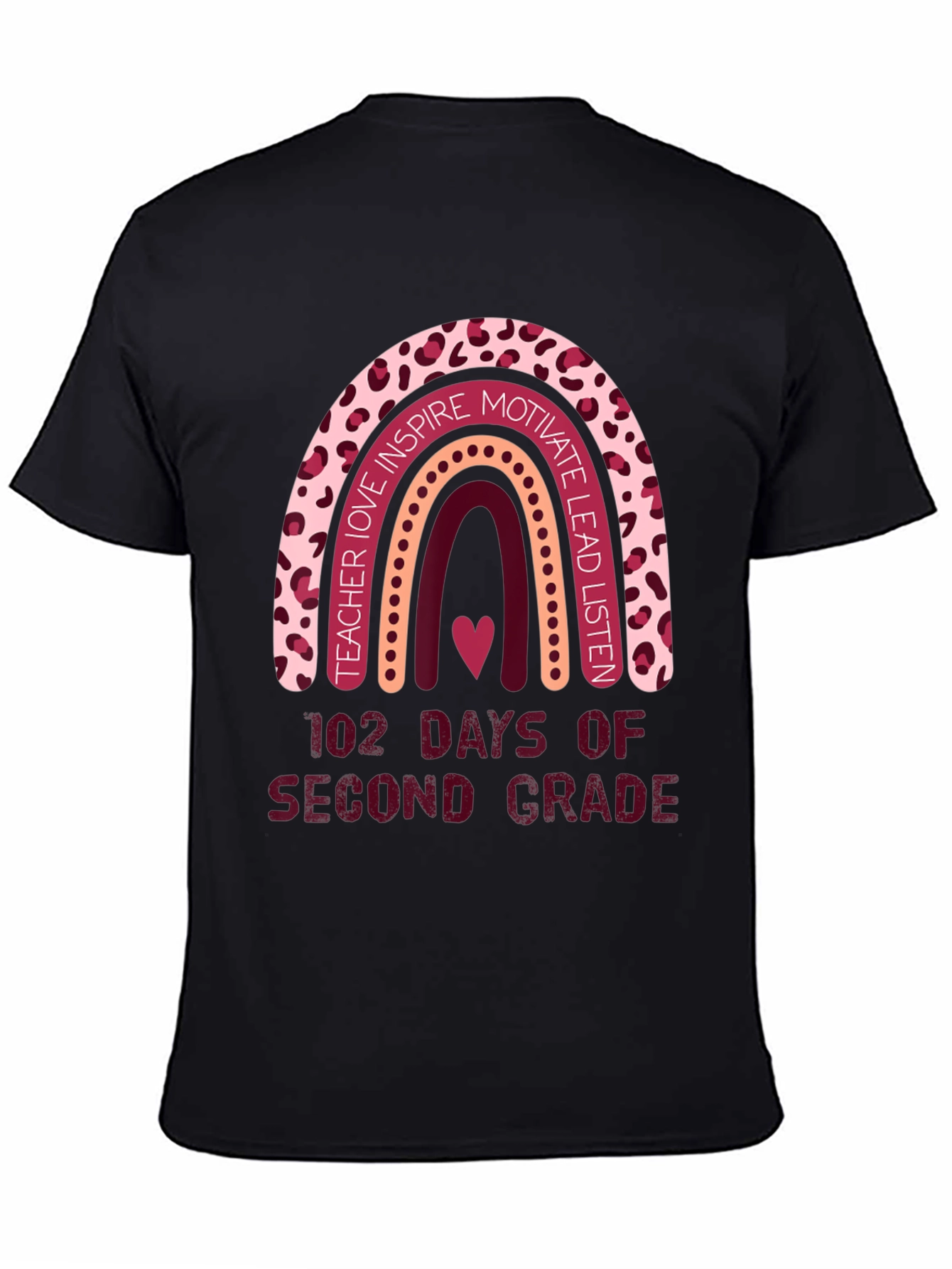 102 Days Second Grade Rainbow Teacher T-Shirt