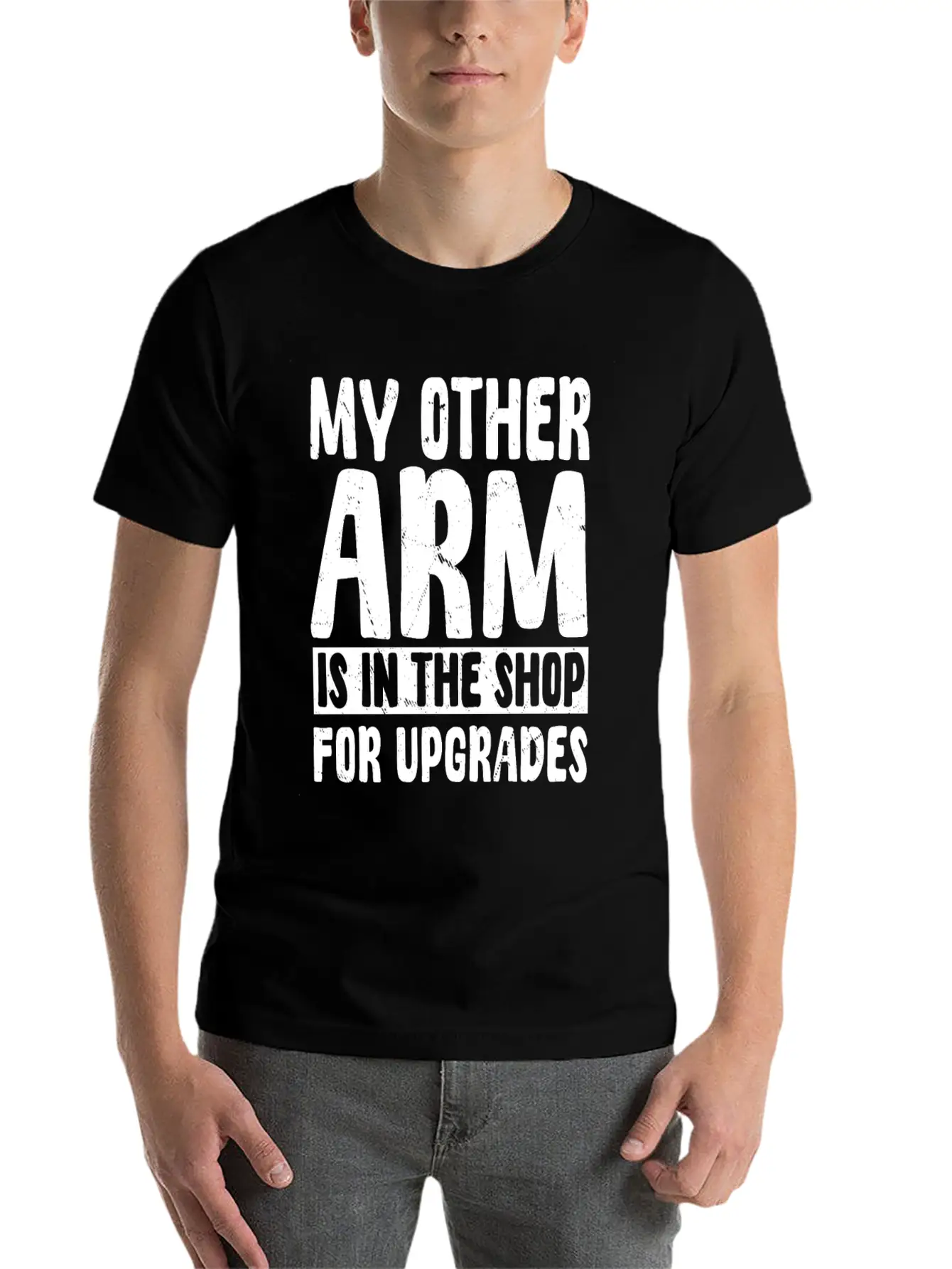 Funny Arm Amputee Humor Timeless Short Sleeve Tee – Comfy And Minimalist Design