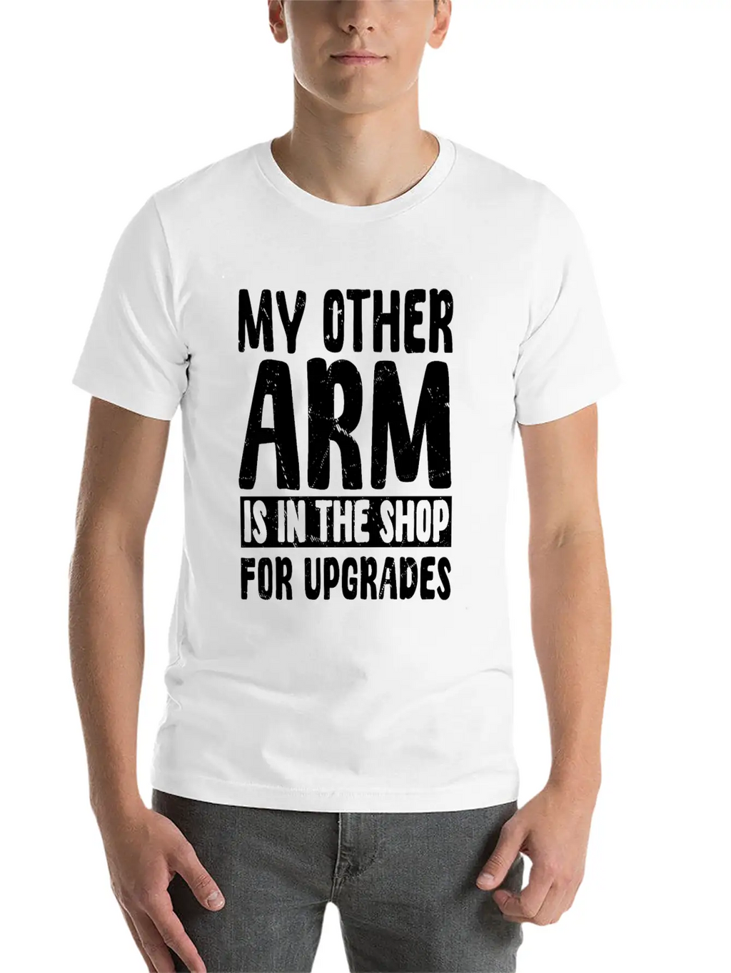 Funny Arm Amputee Humor Timeless Short Sleeve Tee – Comfy And Minimalist Design