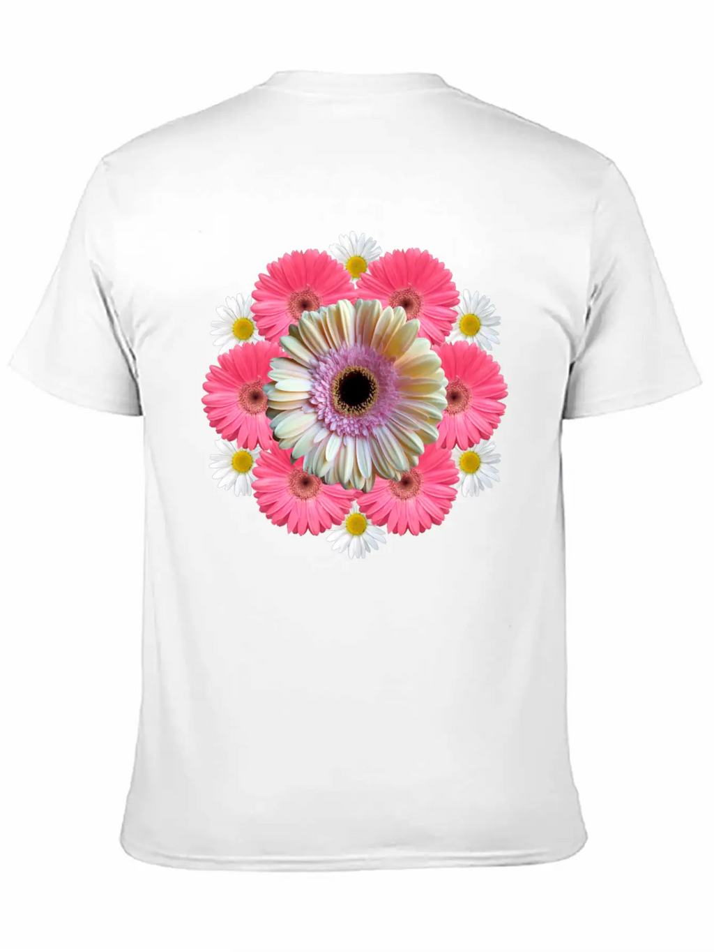 Gerbera Blossom Flower Daisies Flowery Blooms Classic Crew Neck Graphic Tee – Everyday Minimal Look