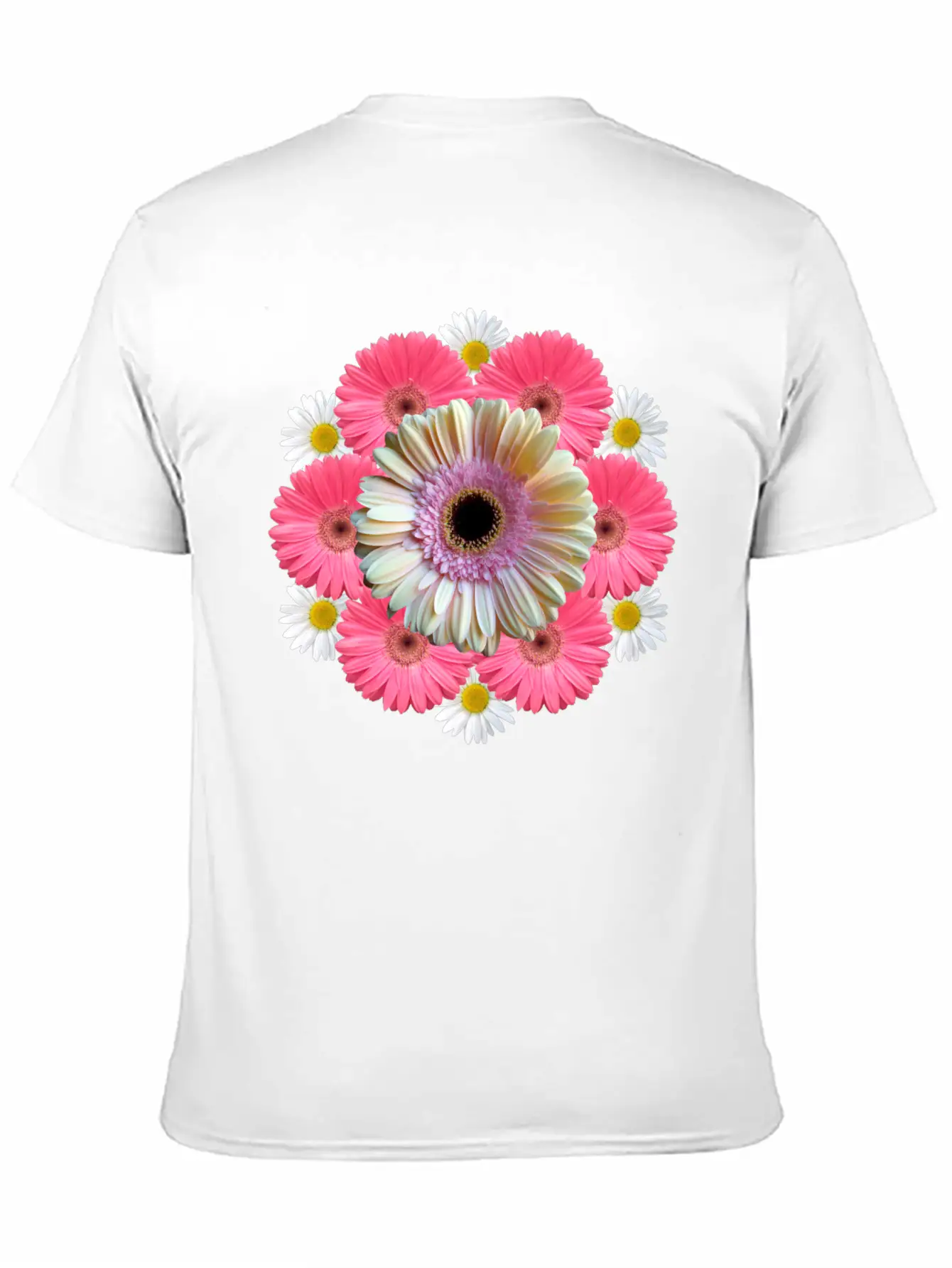Gerbera Blossom Flower Daisies Flowery Blooms Classic Crew Neck Graphic Tee – Everyday Minimal Look