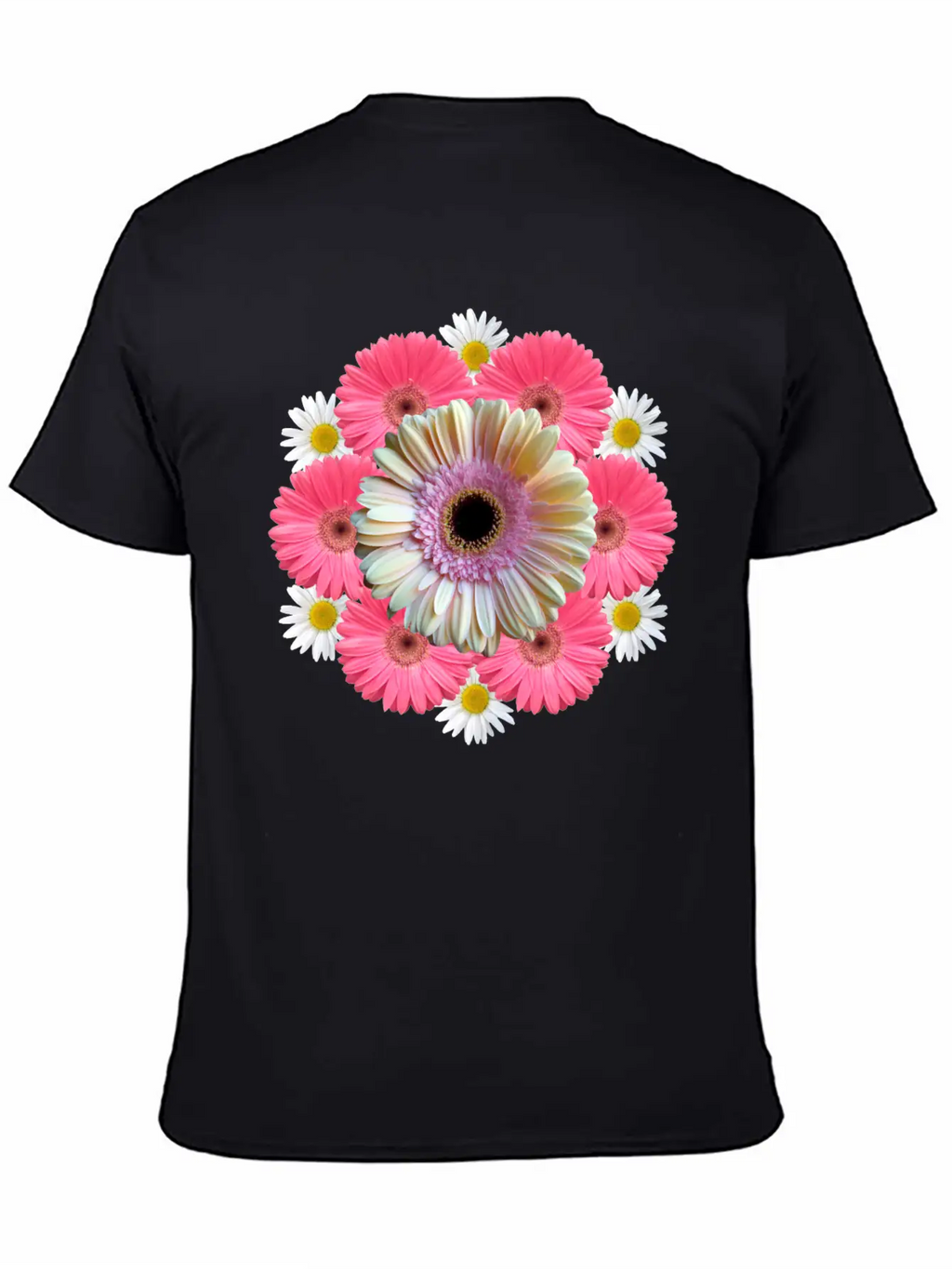 Gerbera Blossom Flower Daisies Flowery Blooms Classic Crew Neck Graphic Tee – Everyday Minimal Look