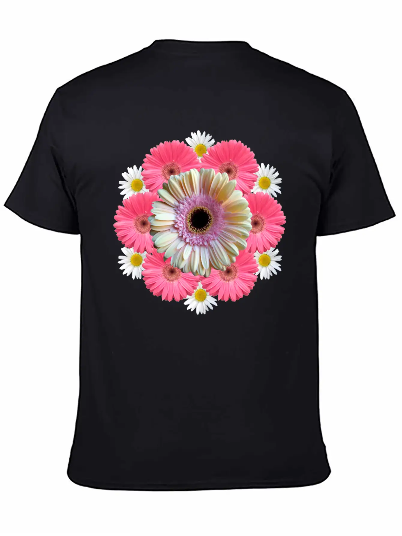 Gerbera Blossom Flower Daisies Flowery Blooms Classic Crew Neck Graphic Tee – Everyday Minimal Look